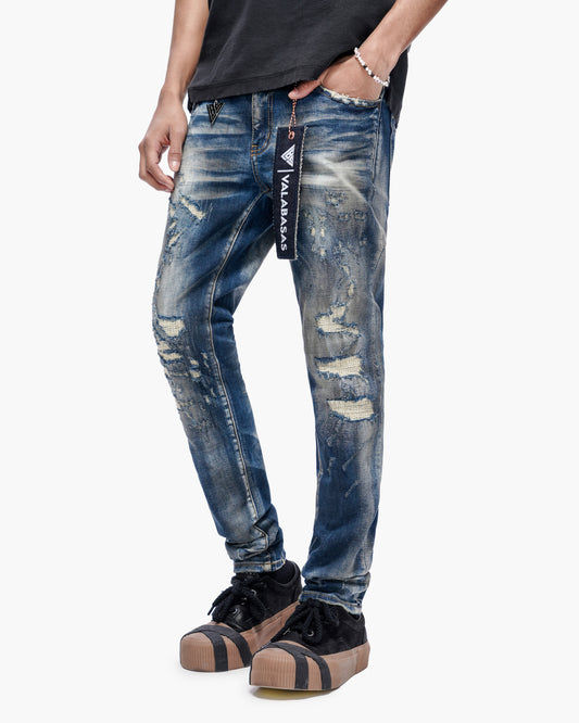 Leader Dark Blue Wash Skinny