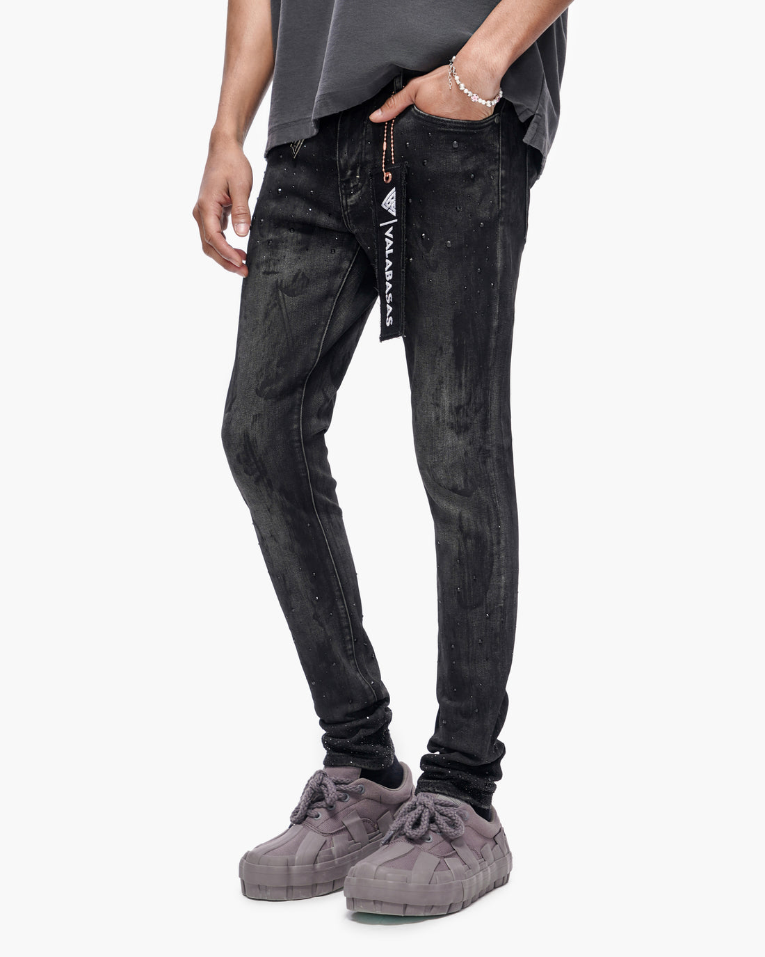 Cumilo Skinny Black Wash Jeans