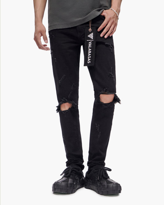 Stab Jet Black Skinny Jeans