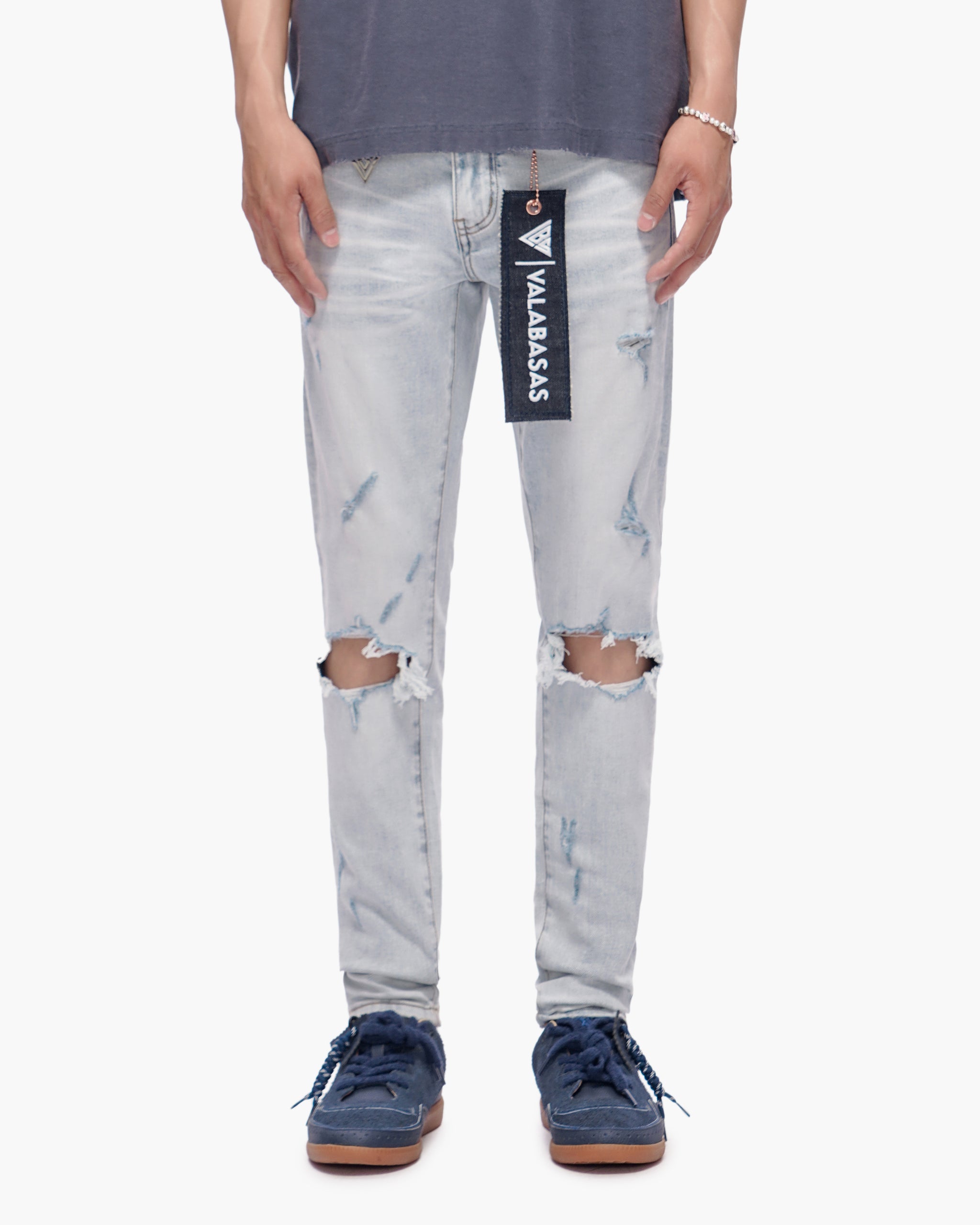 Stab Light Blue Wash Skinny Jeans