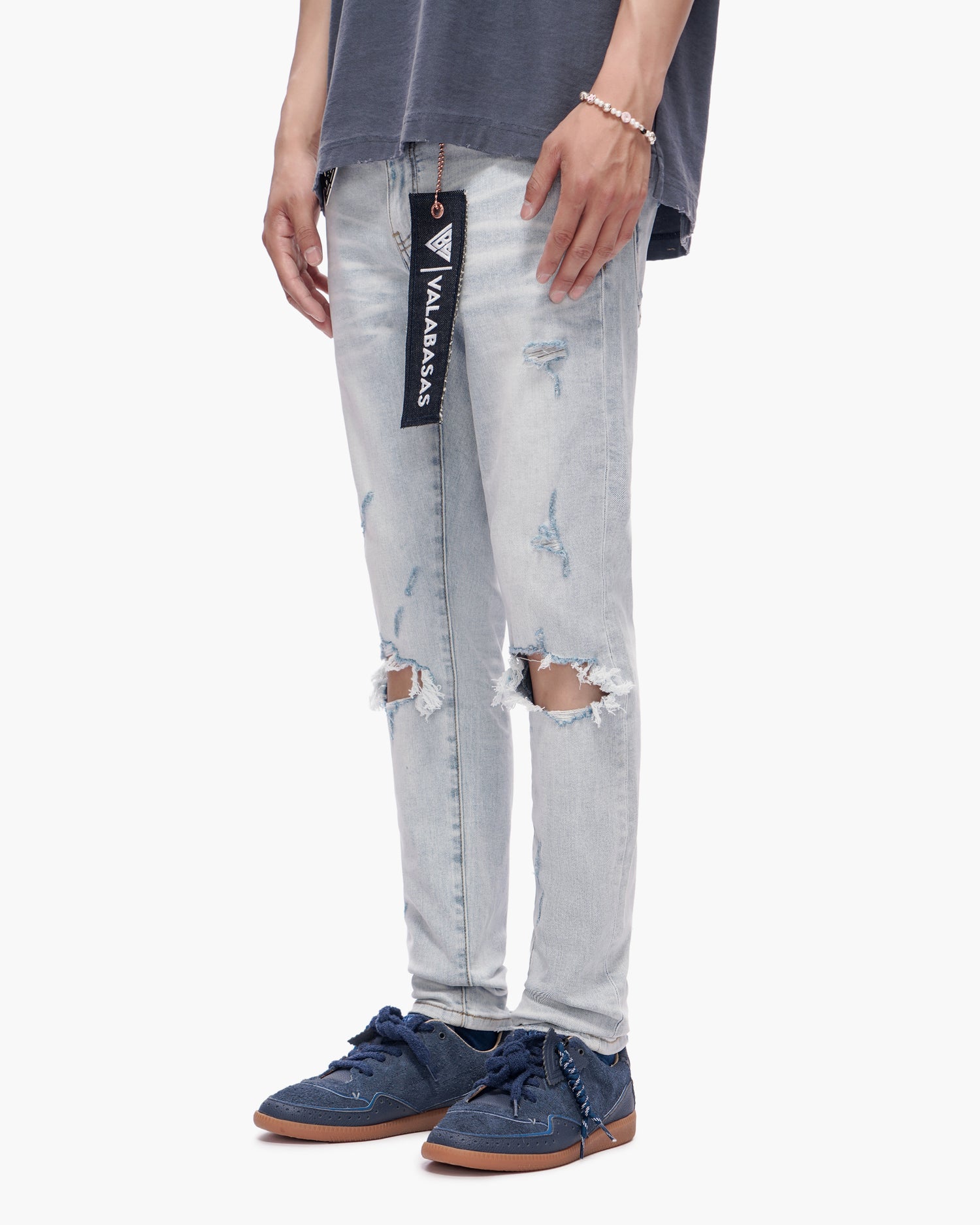 Stab Light Blue Wash Skinny Jeans