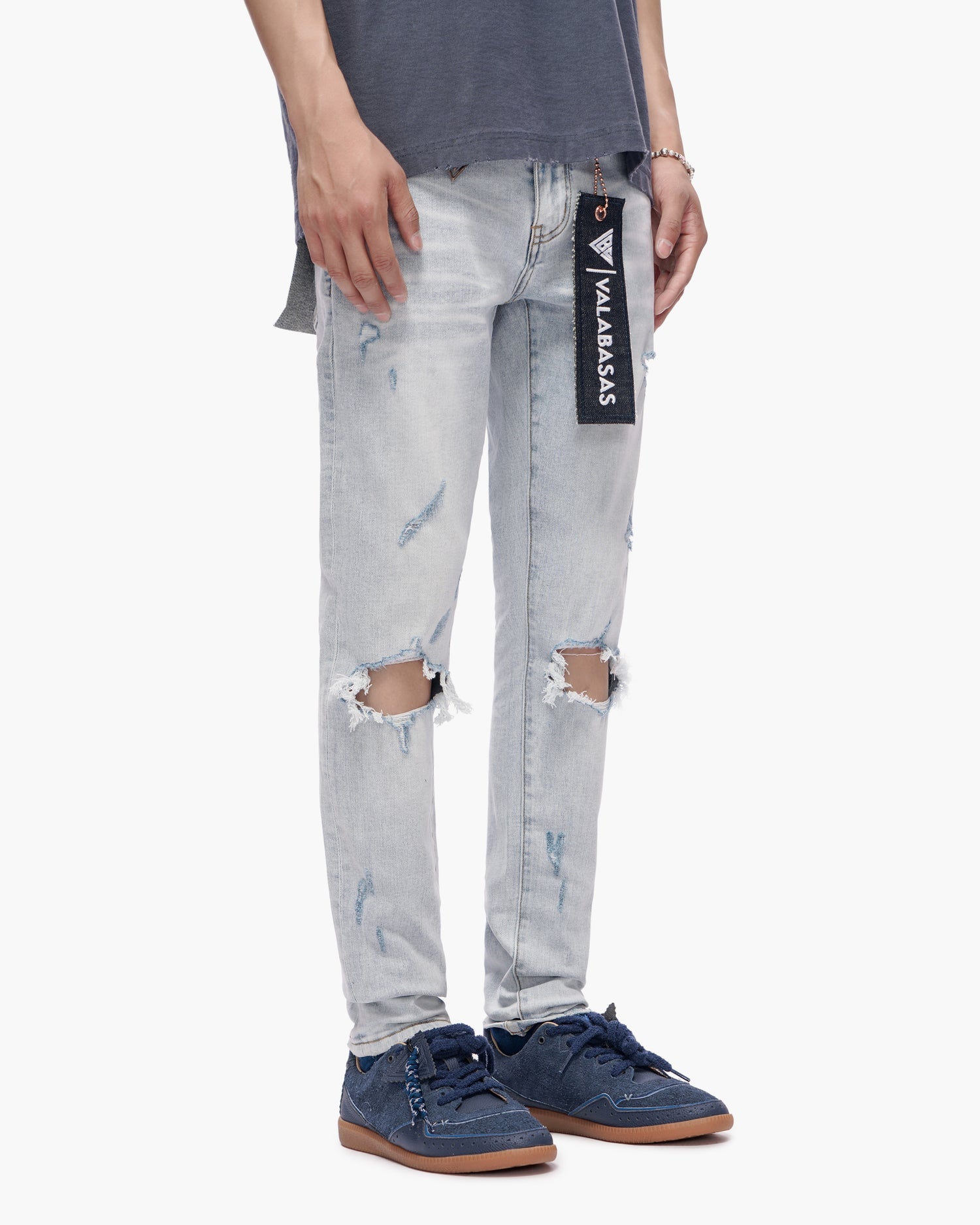 Stab Light Blue Wash Skinny Jeans