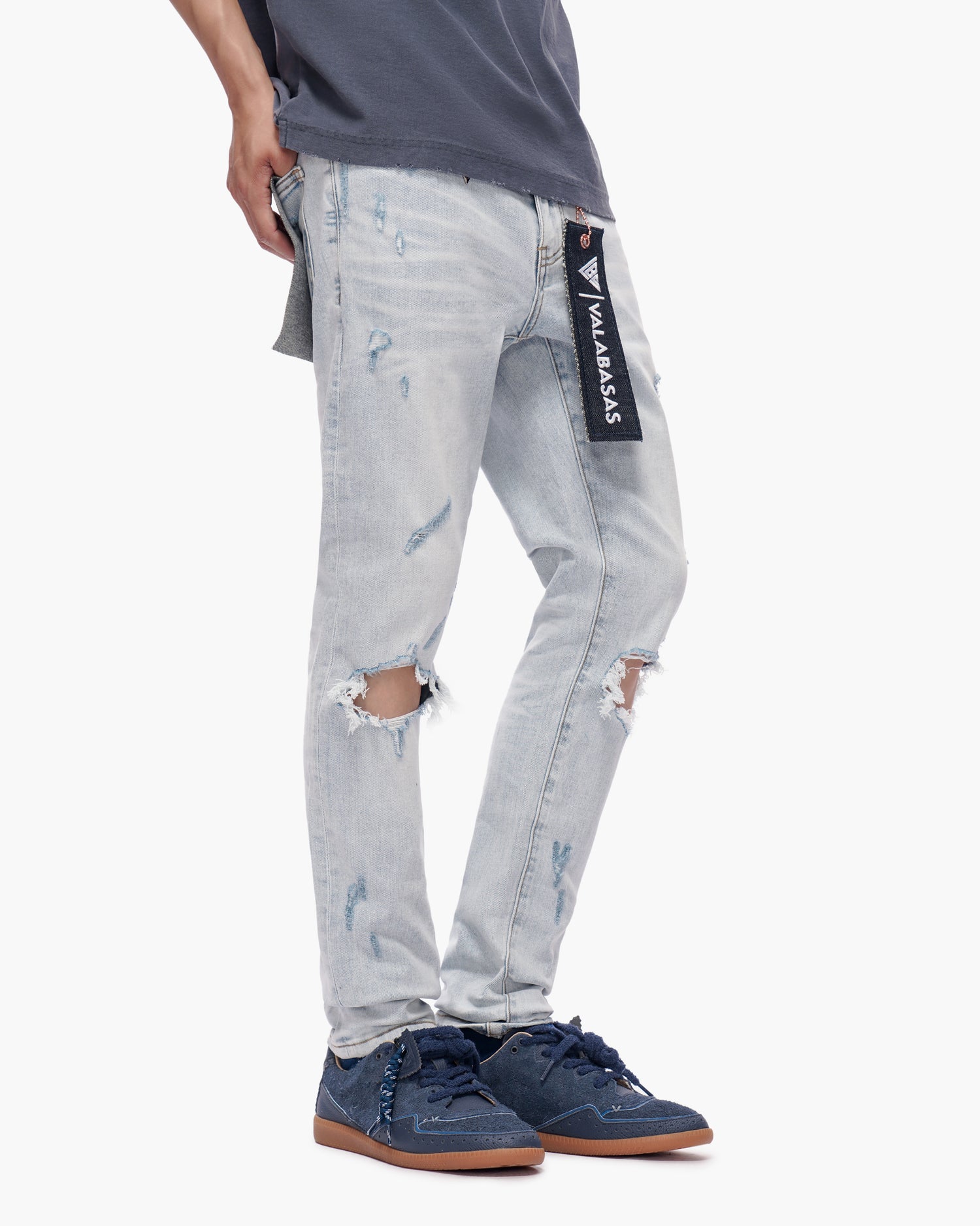 Stab Light Blue Wash Skinny Jeans
