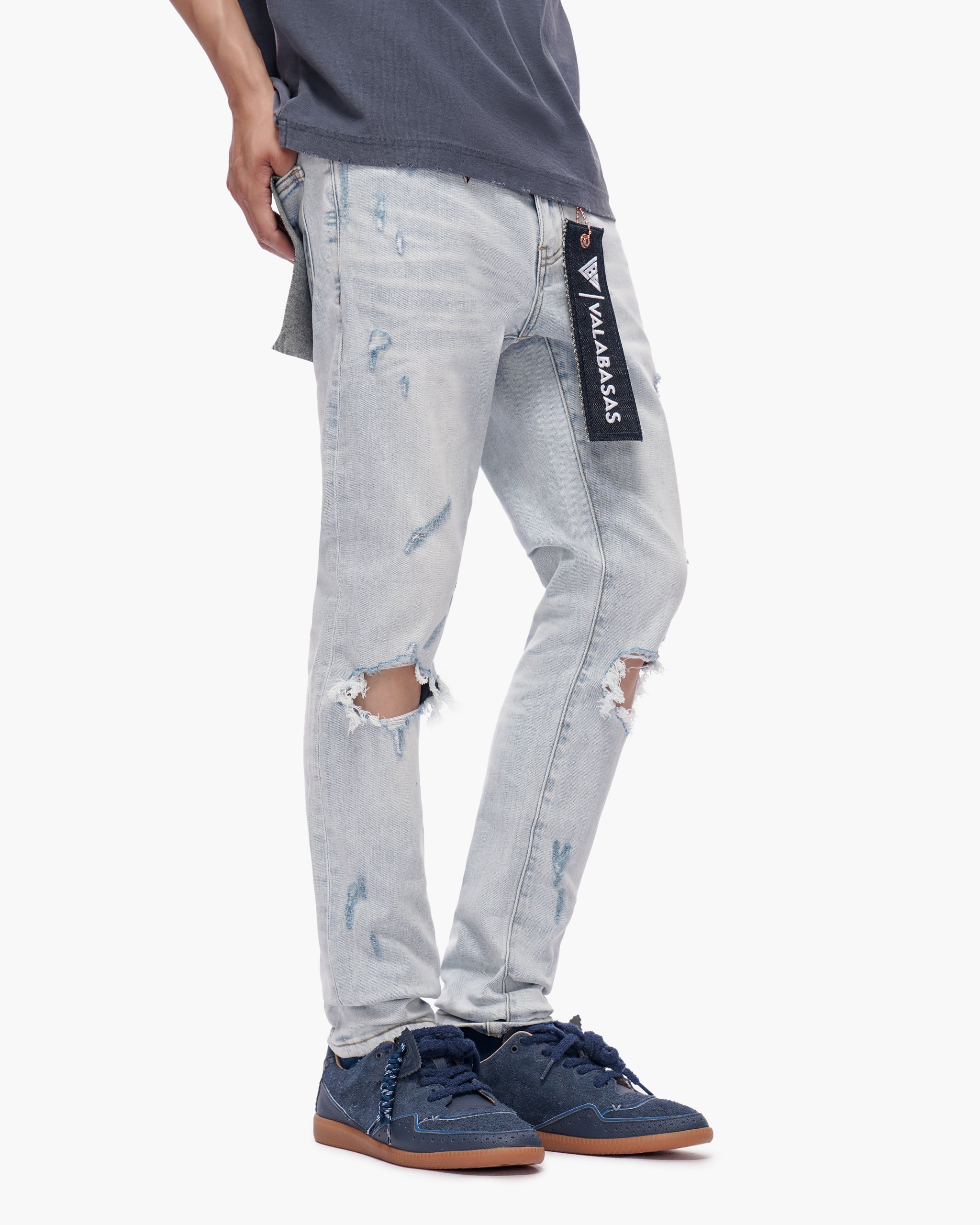 Stab Light Blue Wash Skinny Jeans