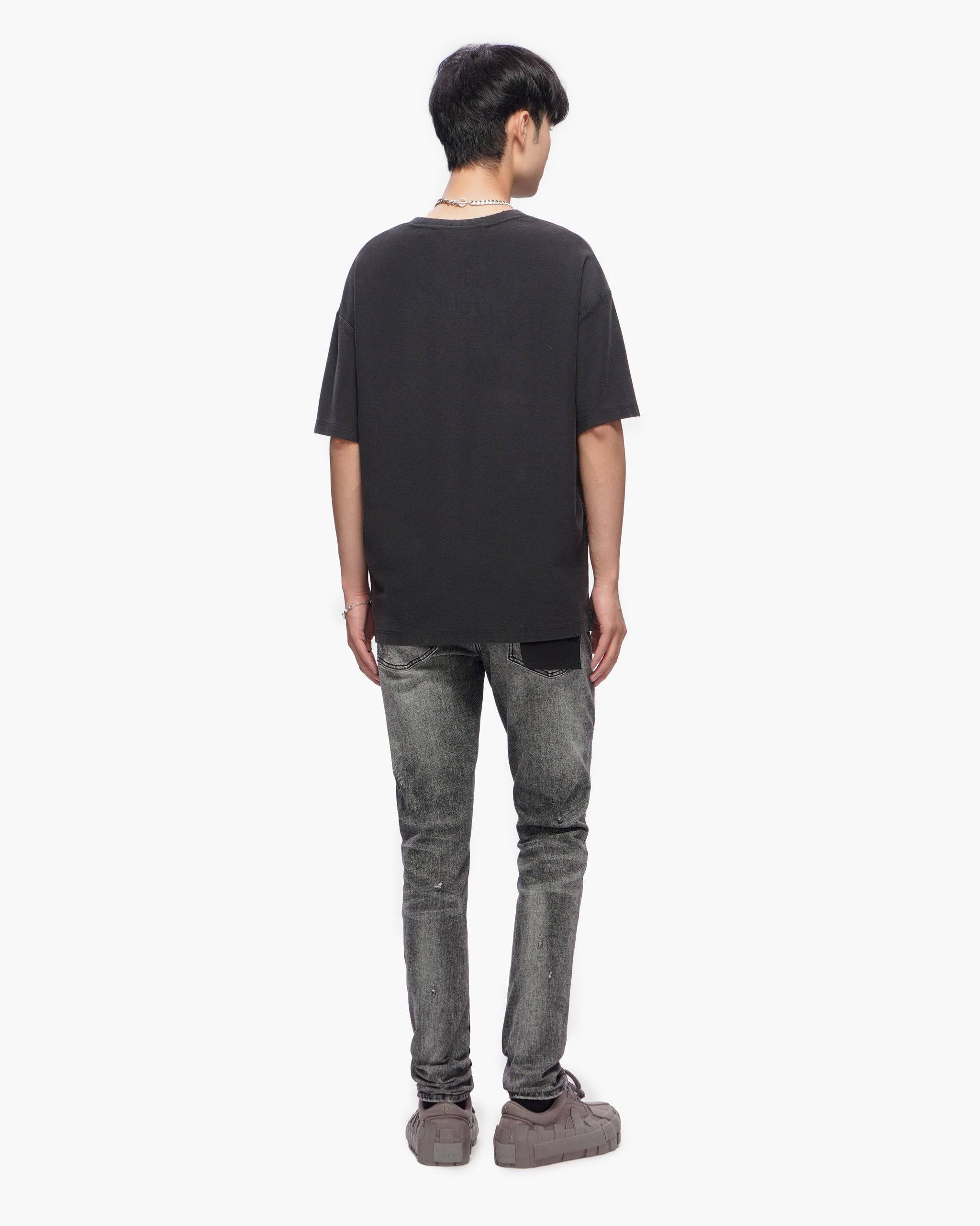 Ilyas Grey Wash Skinny Jeans