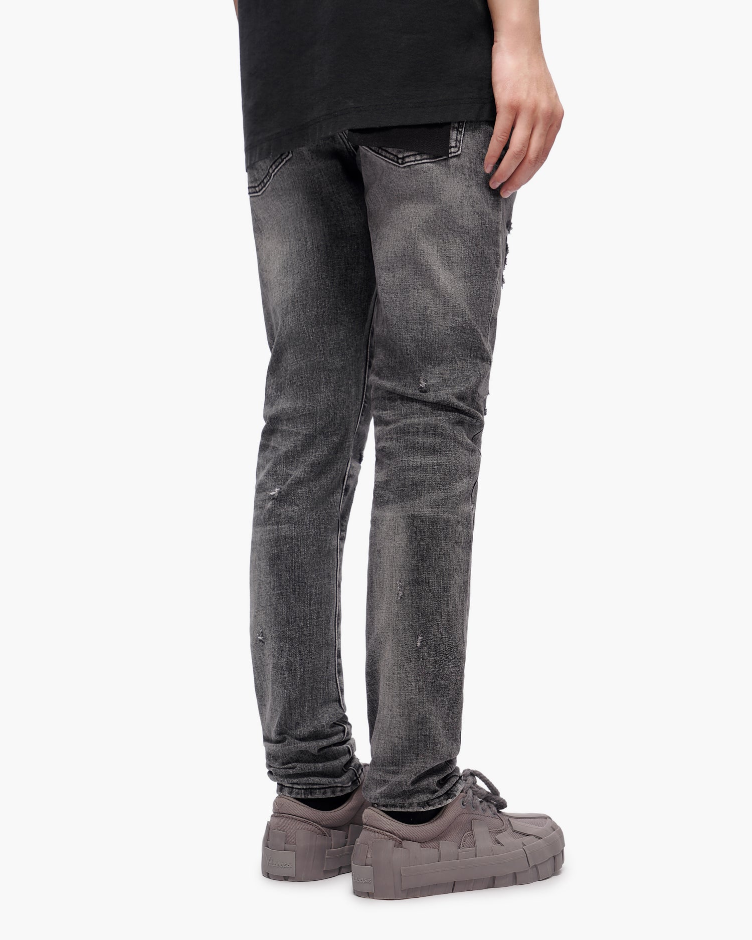 Ilyas Grey Wash Skinny Jeans