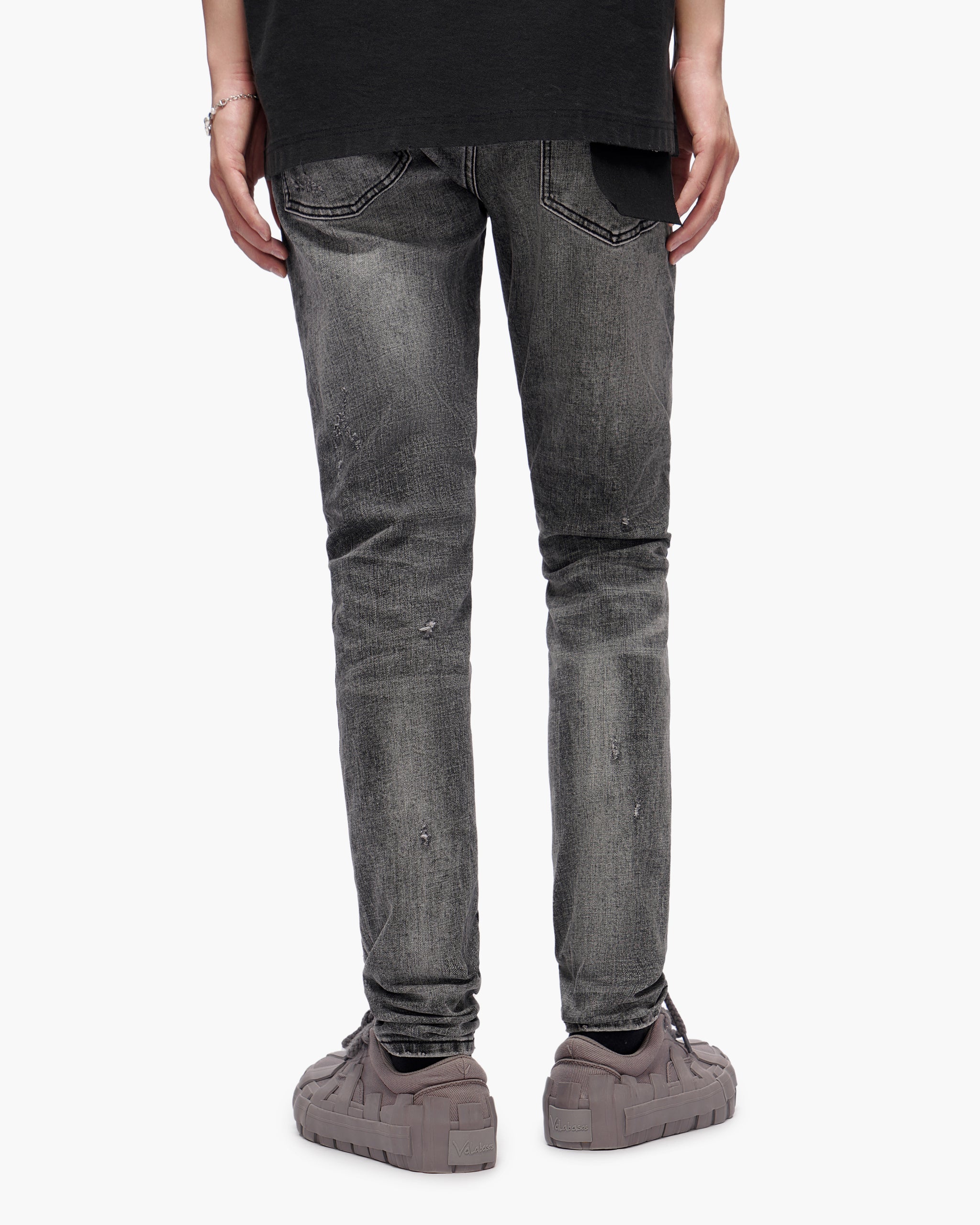 Ilyas Grey Wash Skinny Jeans