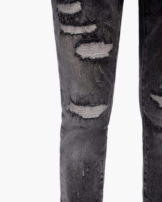 Ilyas Grey Wash Skinny Jeans