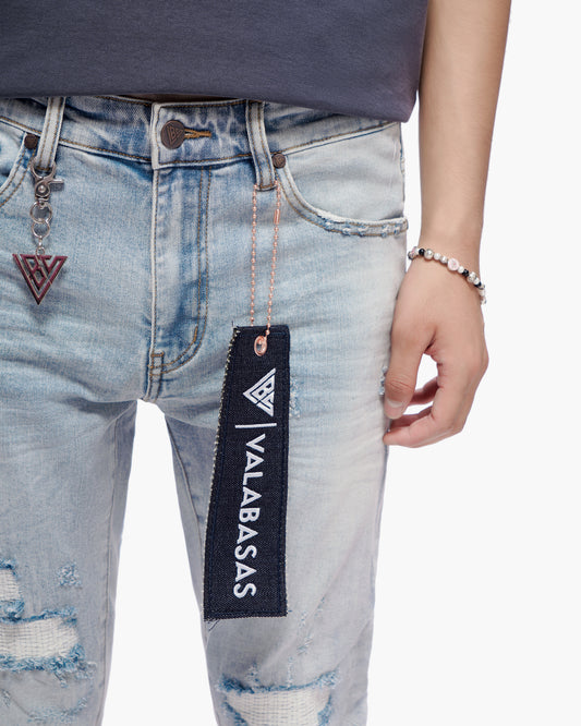 Ilyas Light Blue Wash Skinny Jeans