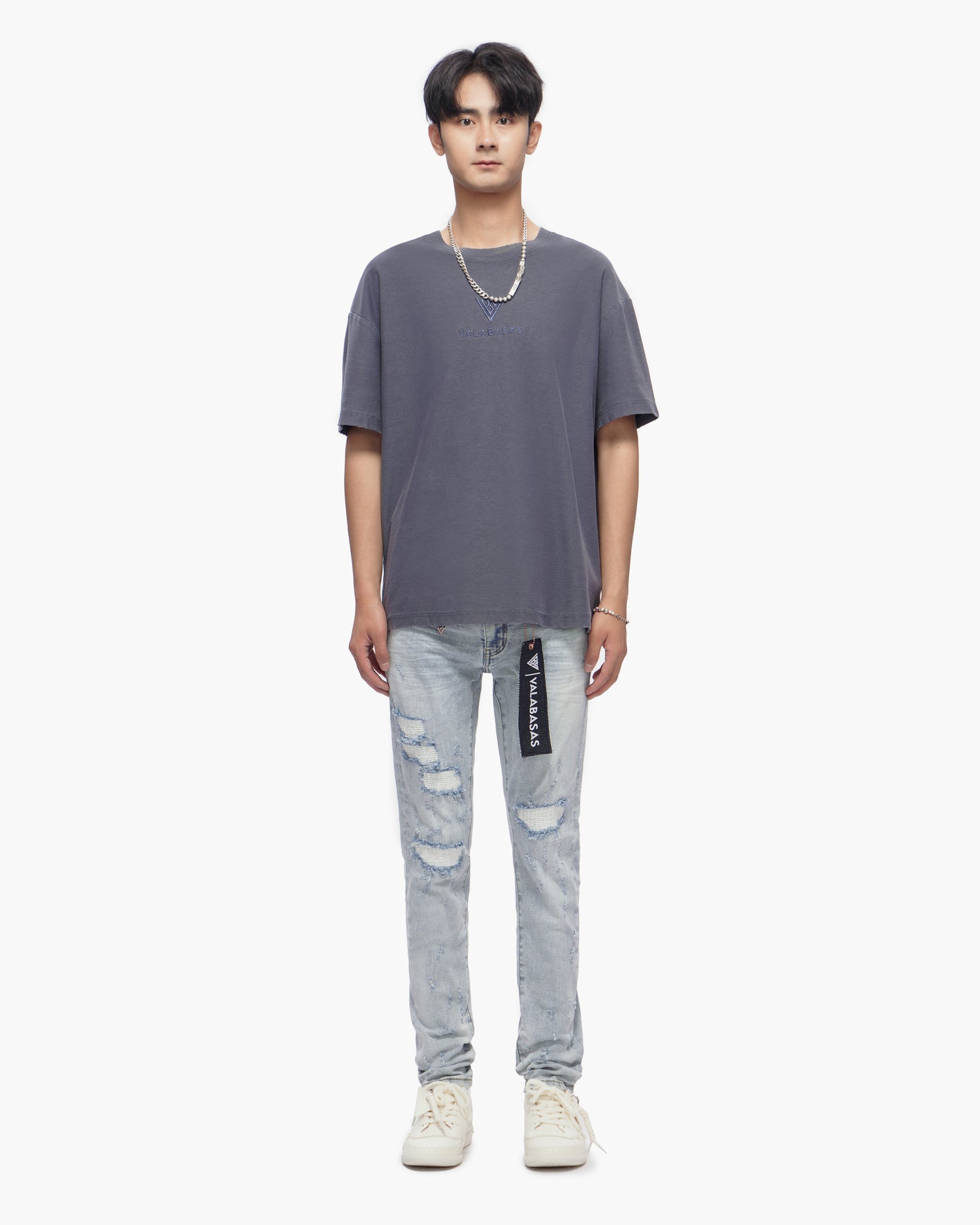Ilyas Light Blue Wash Skinny Jeans