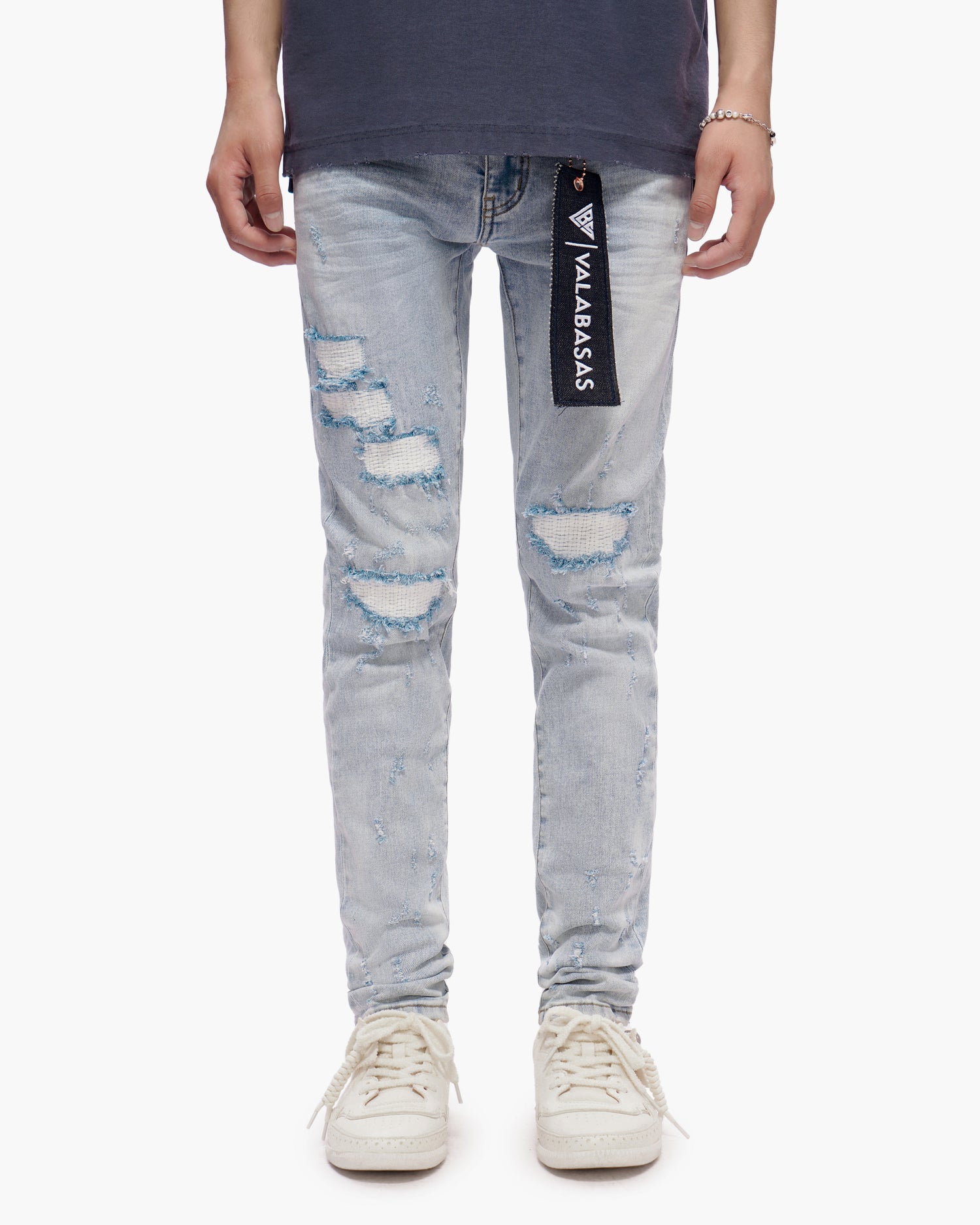 Ilyas Light Blue Wash Skinny Jeans