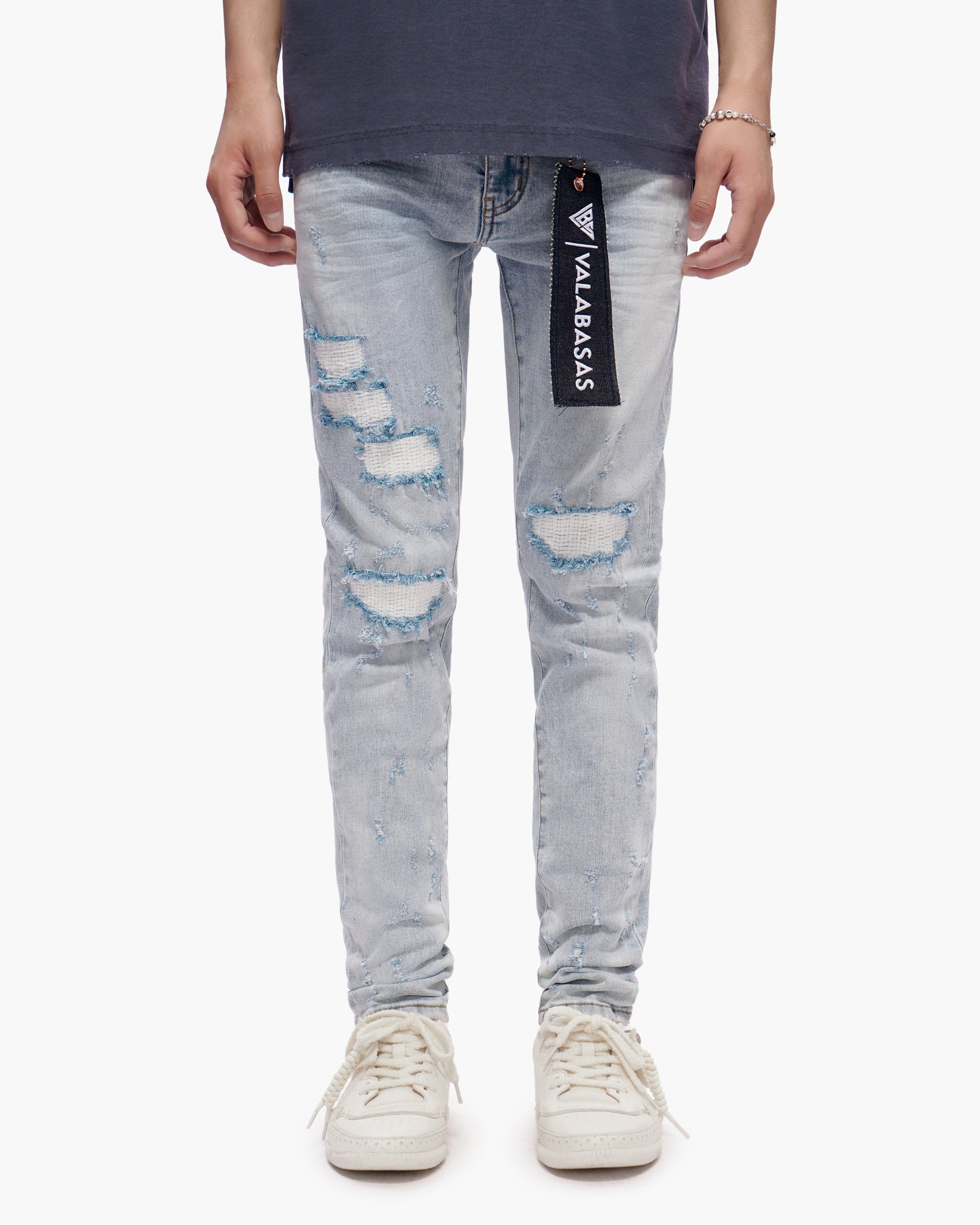 Ilyas Light Blue Wash Skinny Jeans