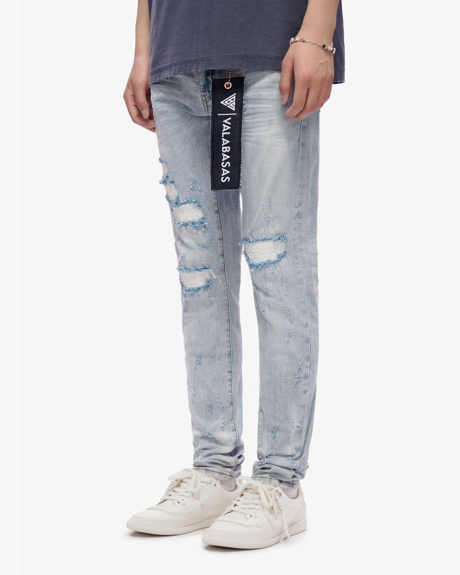 Ilyas Light Blue Wash Skinny Jeans