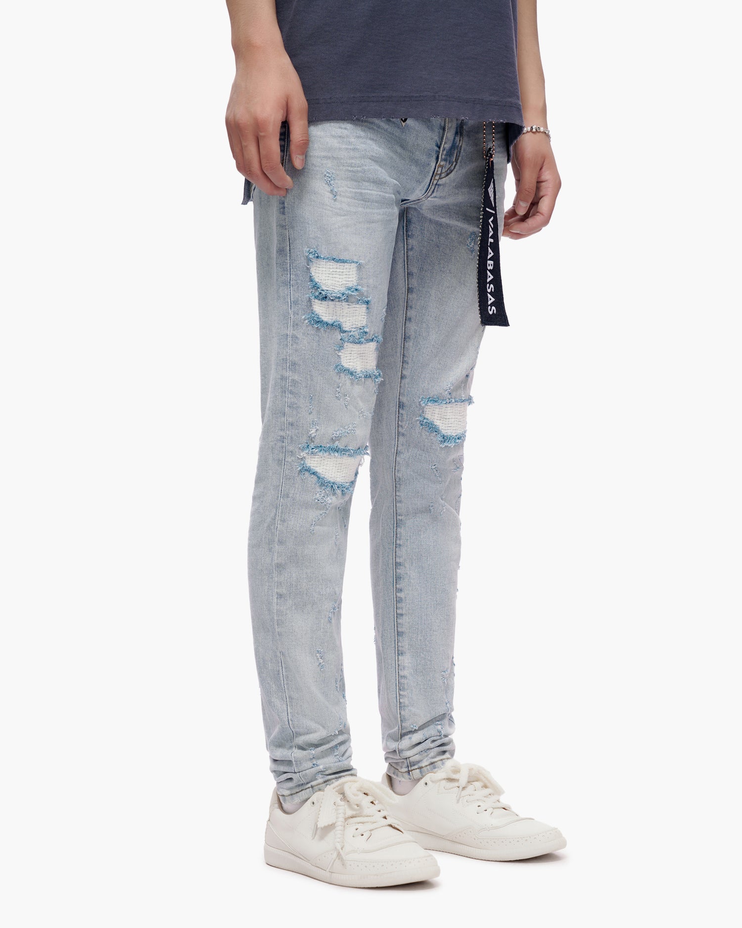 Ilyas Light Blue Wash Skinny Jeans
