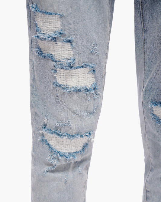 Ilyas Light Blue Wash Skinny Jeans