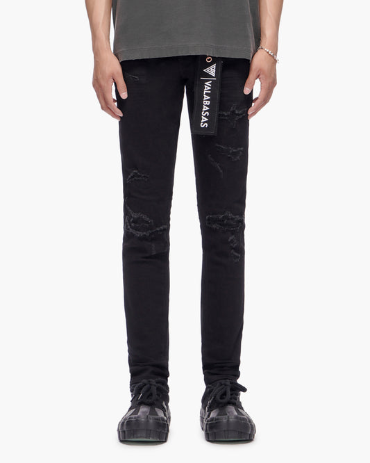 Scimitar Black Skinny Jeans