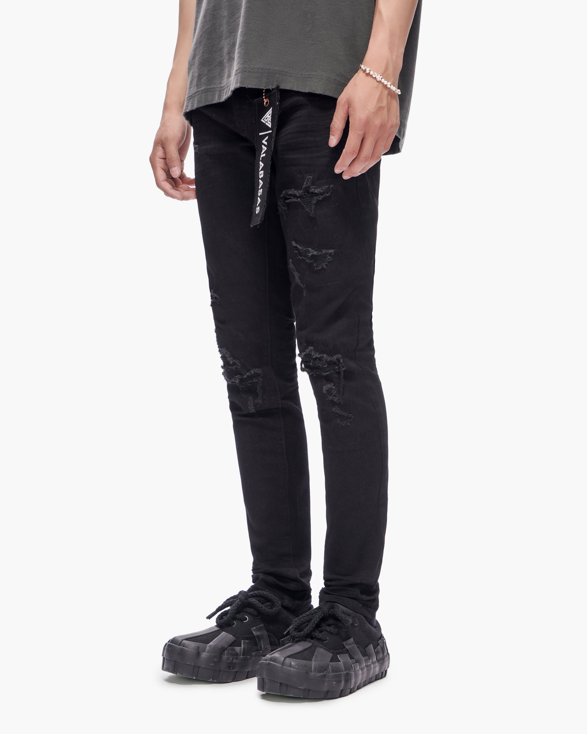 Scimitar Black Skinny Jeans