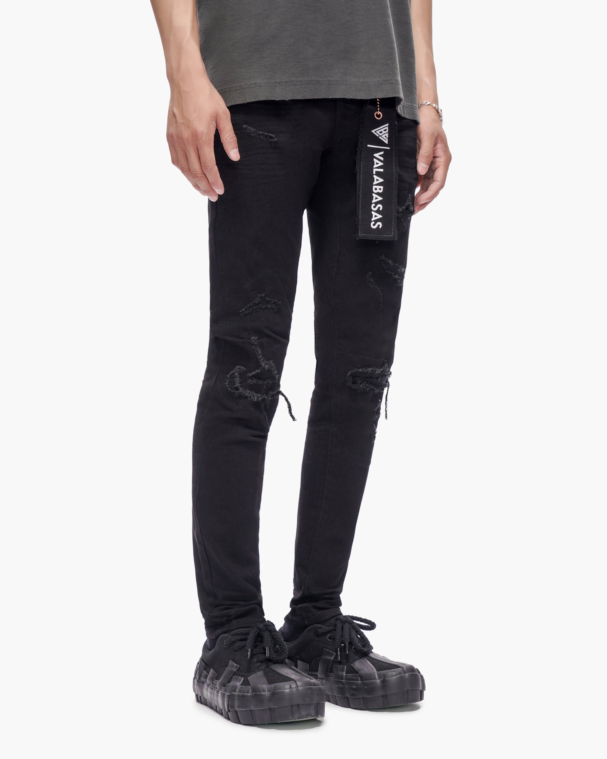 Scimitar Black Skinny Jeans