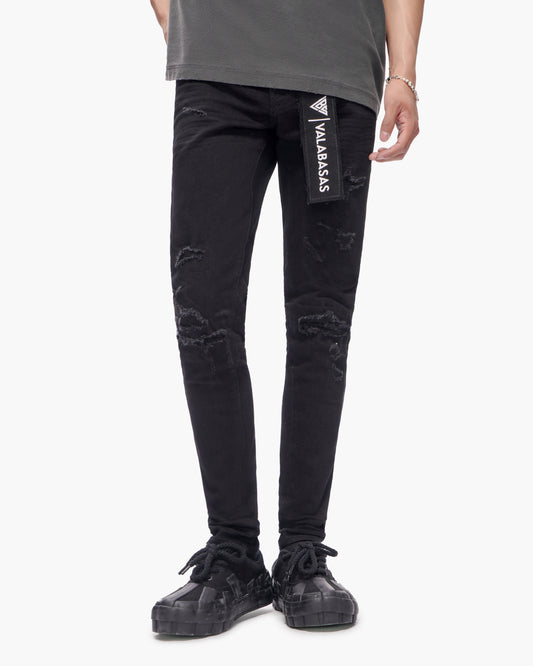 Scimitar Black Skinny Jeans