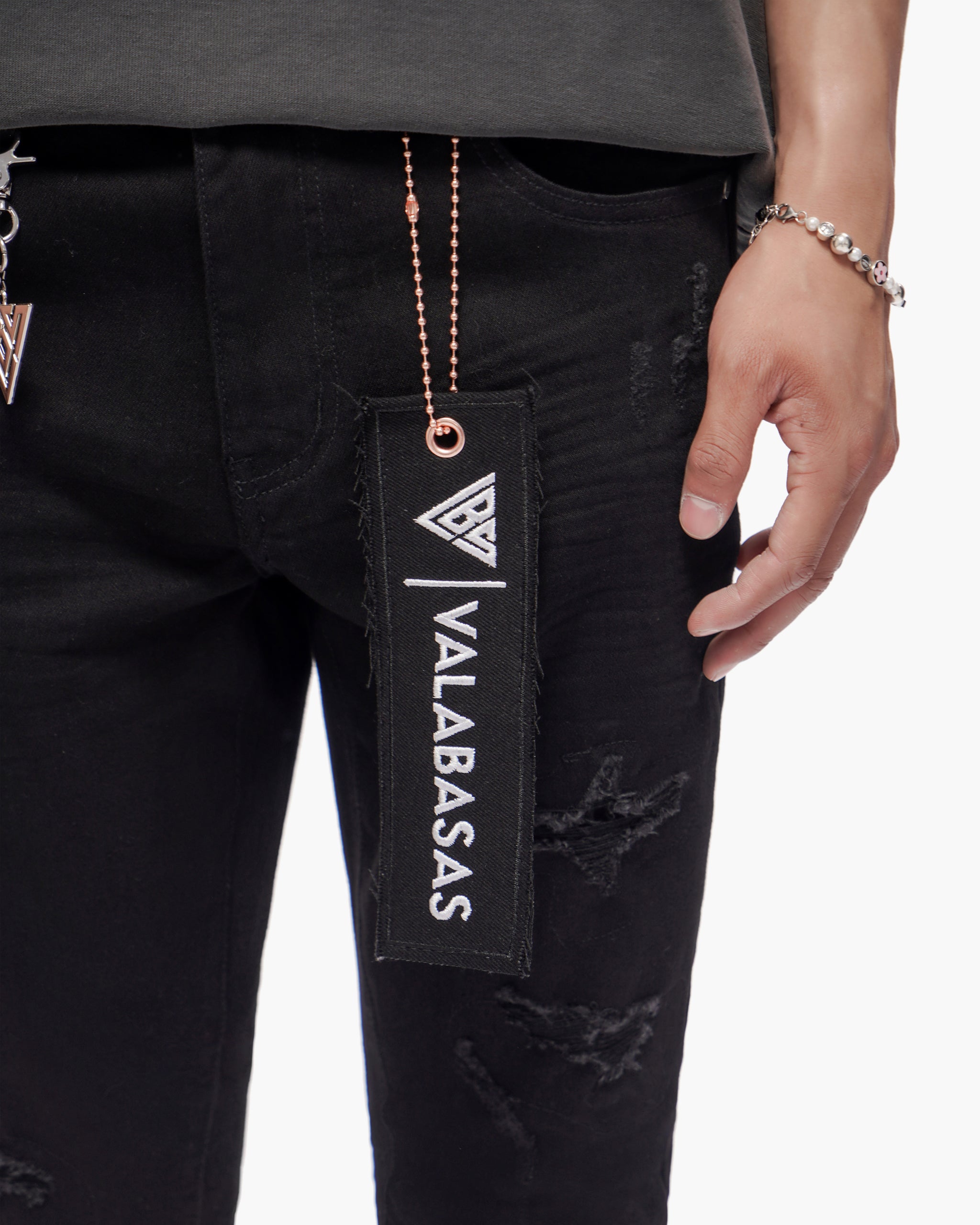 Scimitar Black Skinny Jeans
