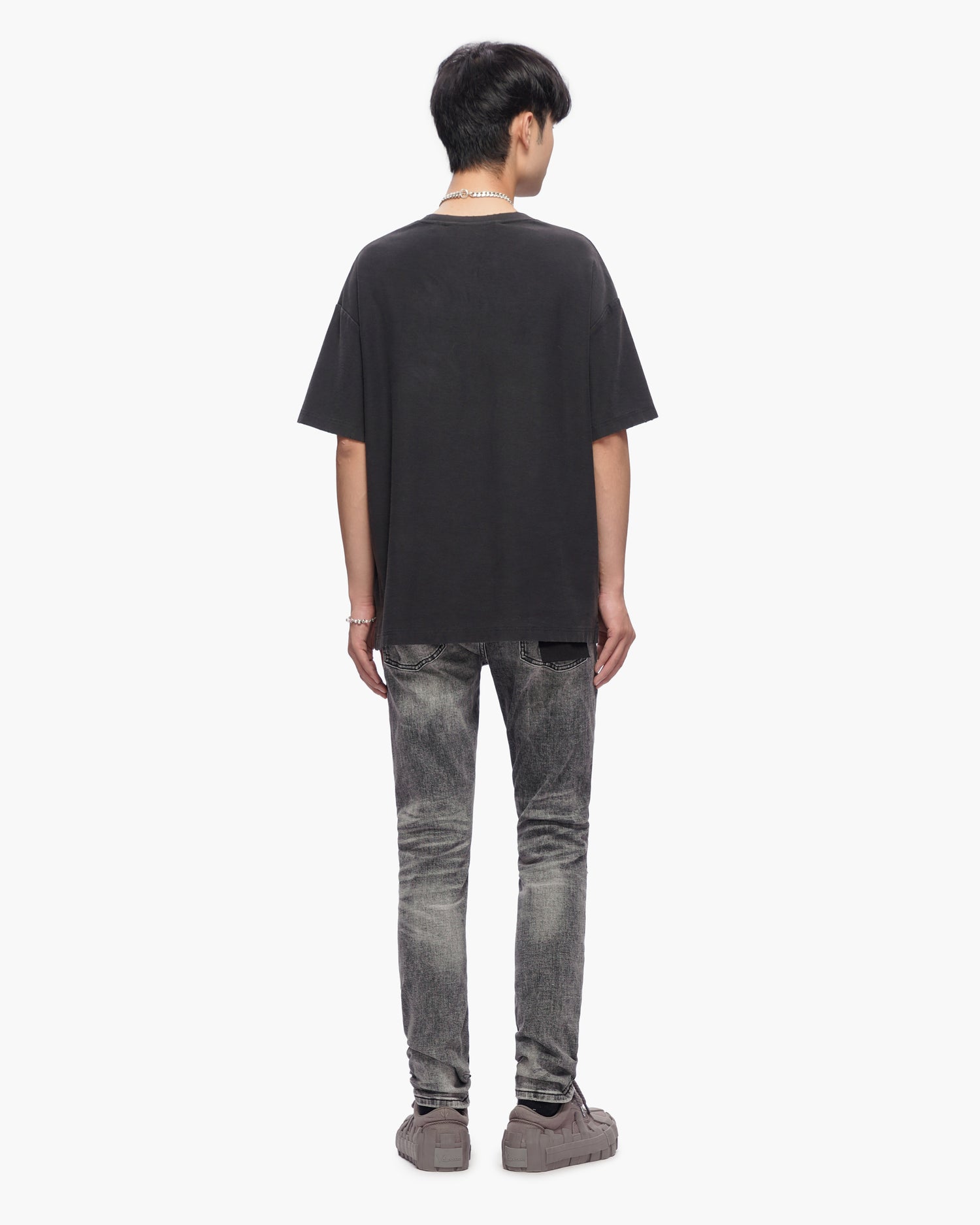 Scimitar Grey Wash Skinny Jeans