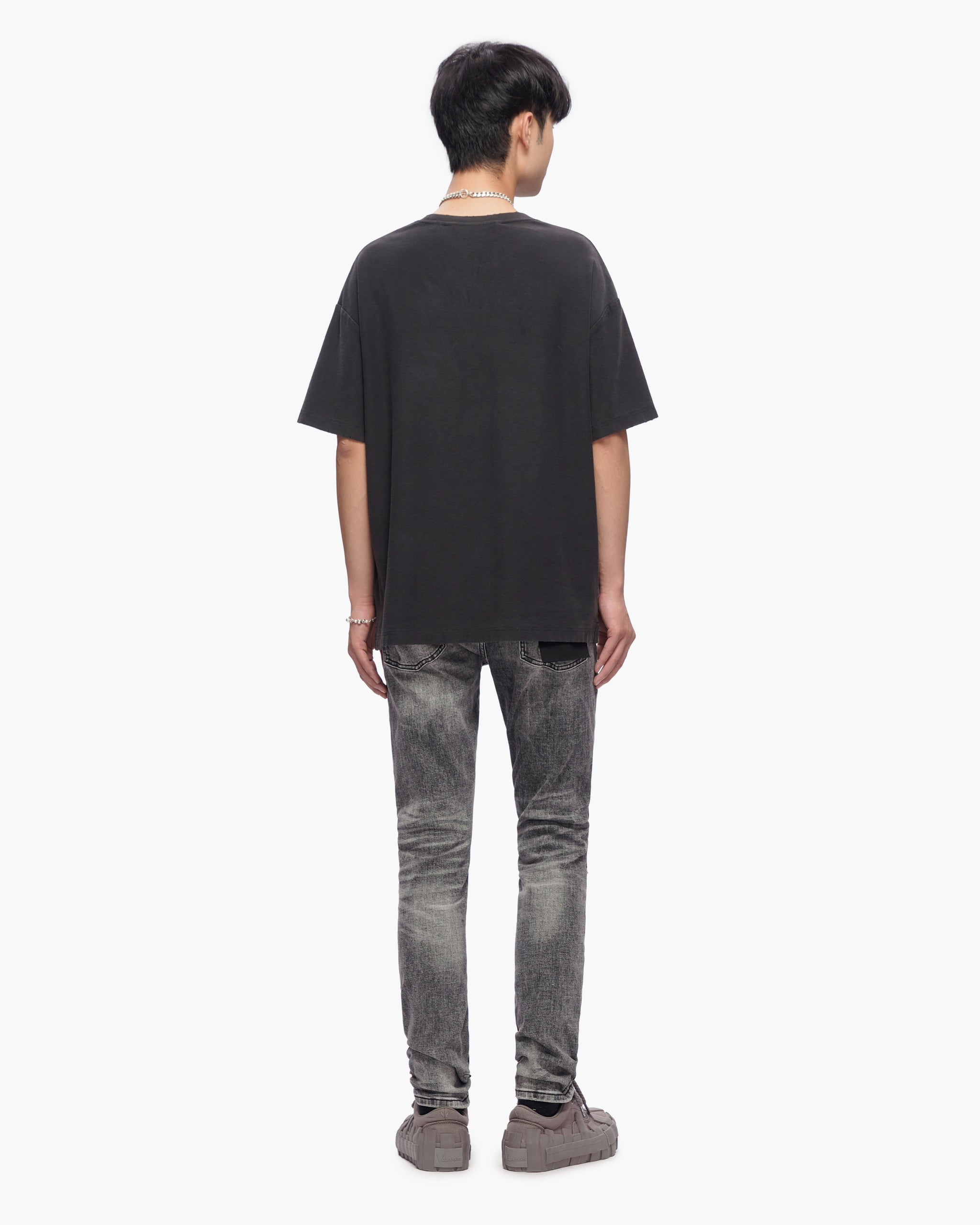 Scimitar Grey Wash Skinny Jeans