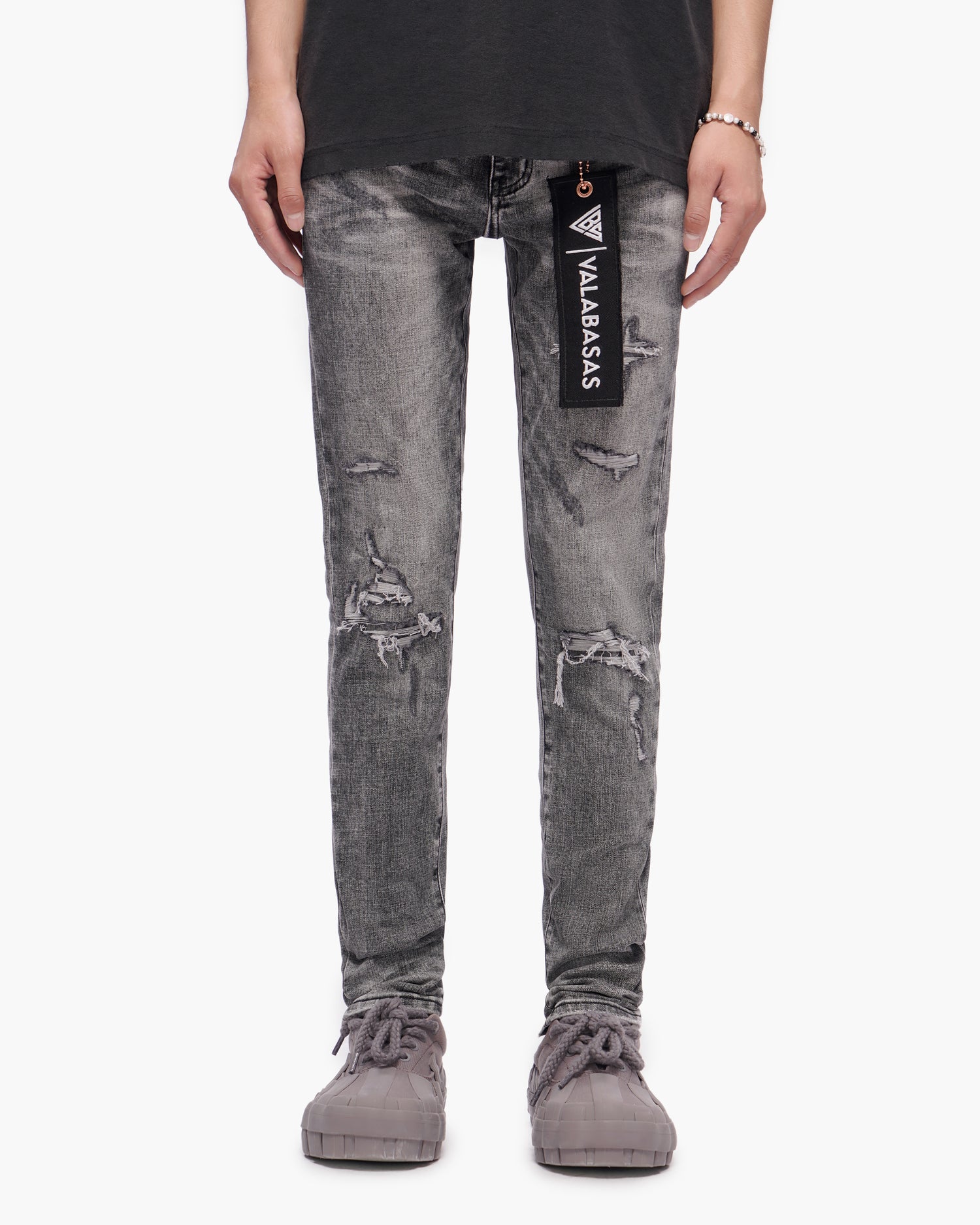Scimitar Grey Wash Skinny Jeans