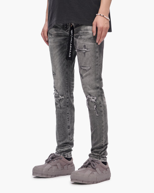 Scimitar Grey Wash Skinny Jeans