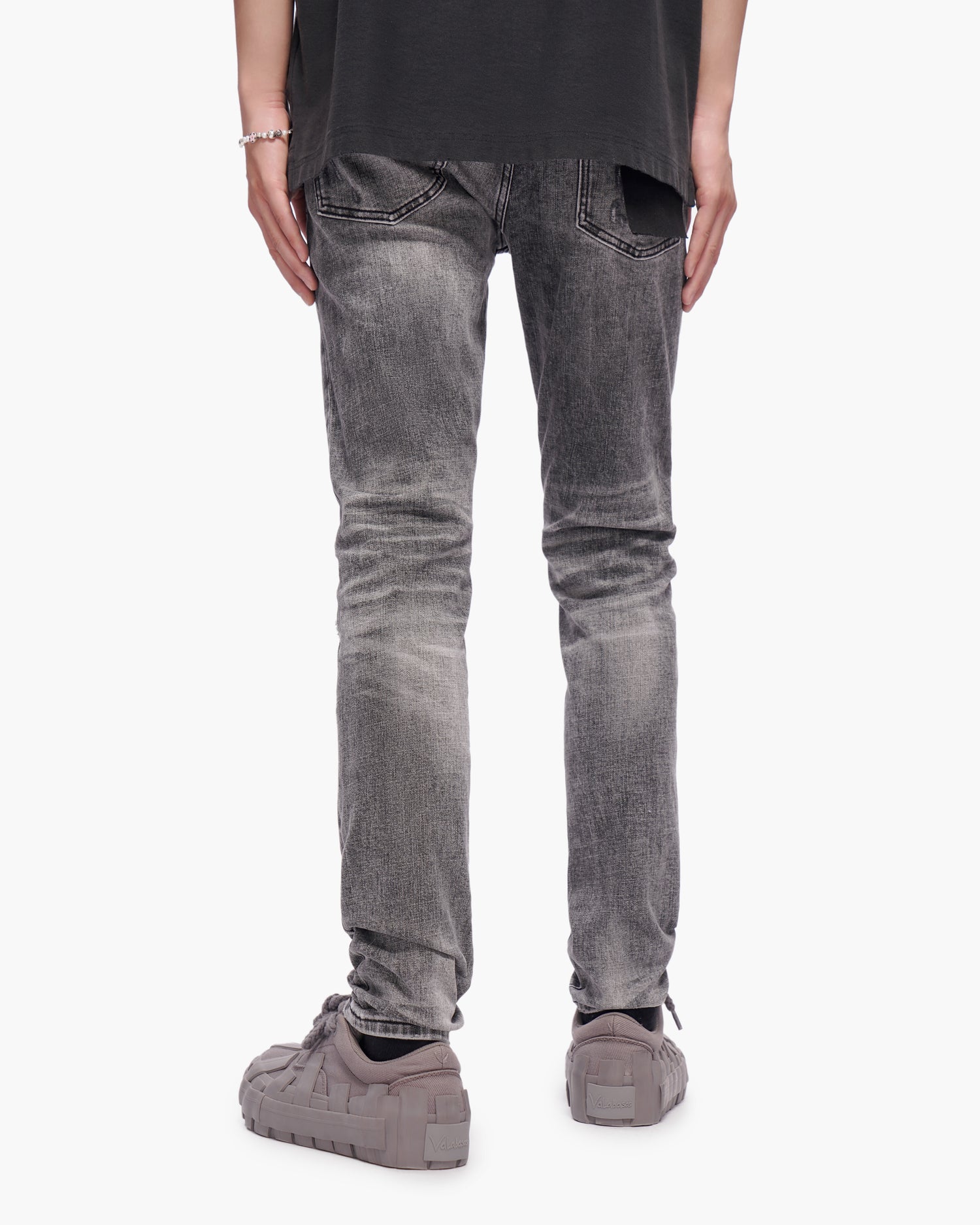 Scimitar Grey Wash Skinny Jeans