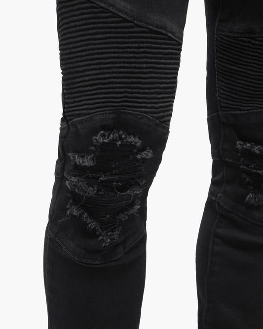 Mr.Biker Black Skinny Jeans