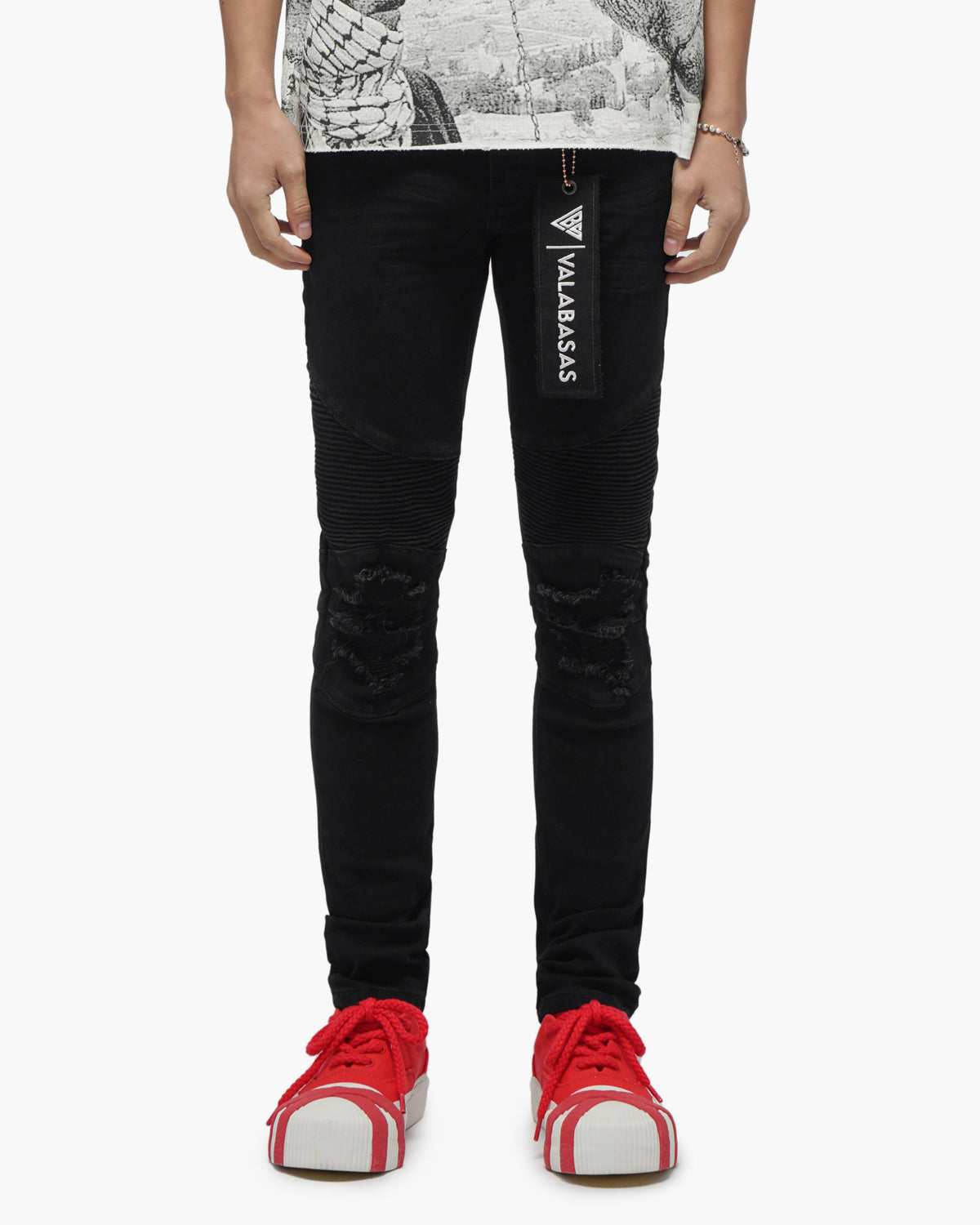 Mr.Biker Black Skinny Jeans