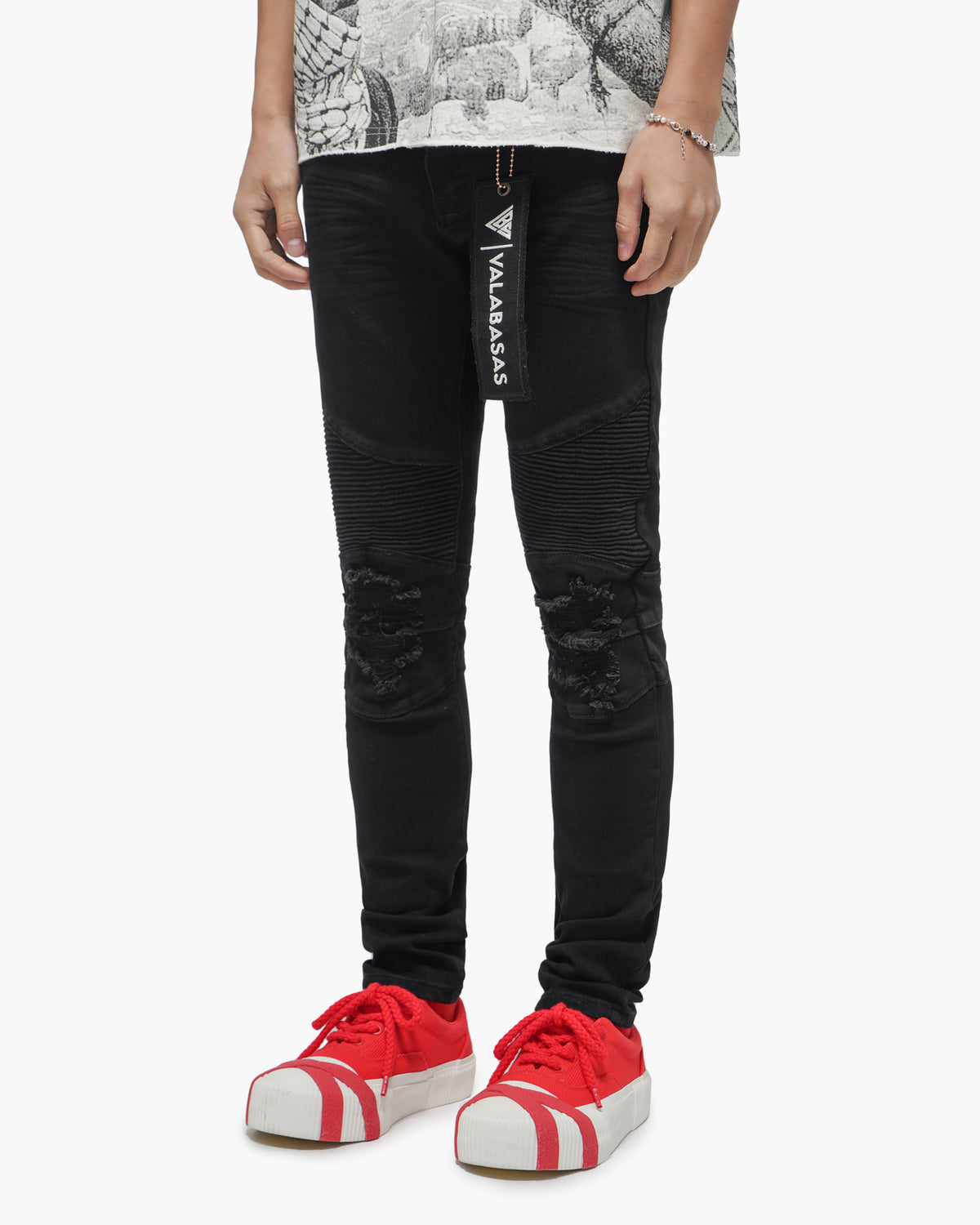 Mr.Biker Black Skinny Jeans