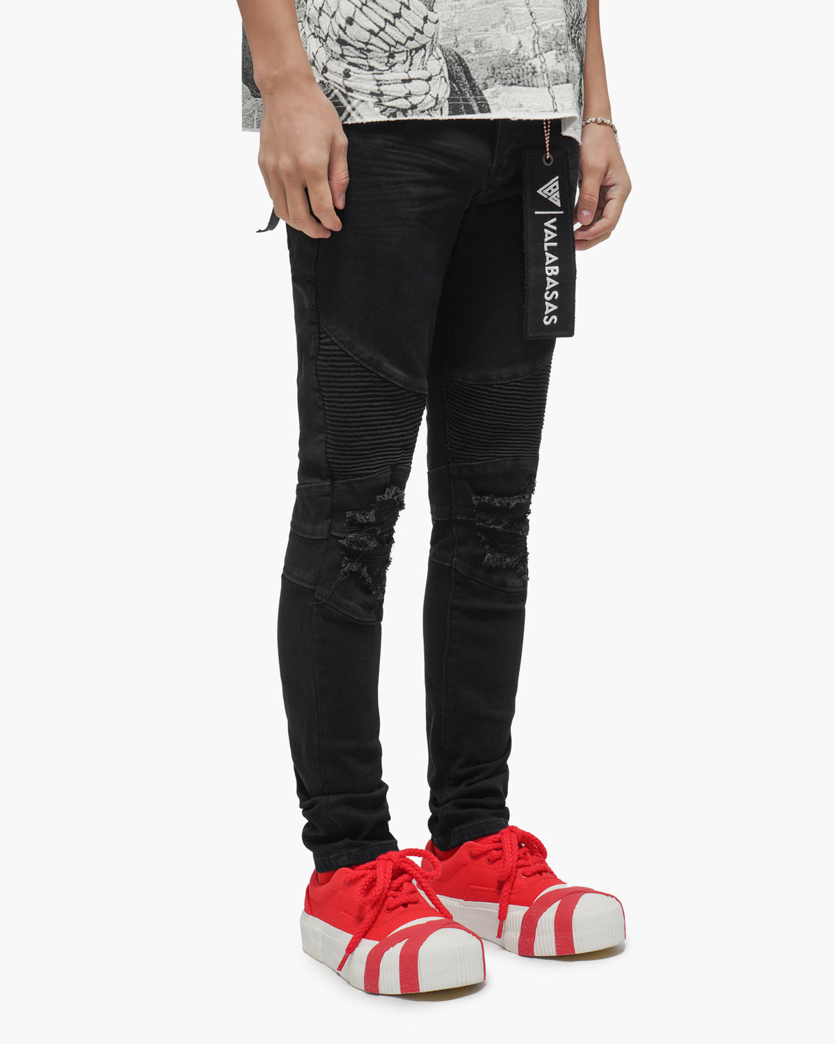 Mr.Biker Black Skinny Jeans