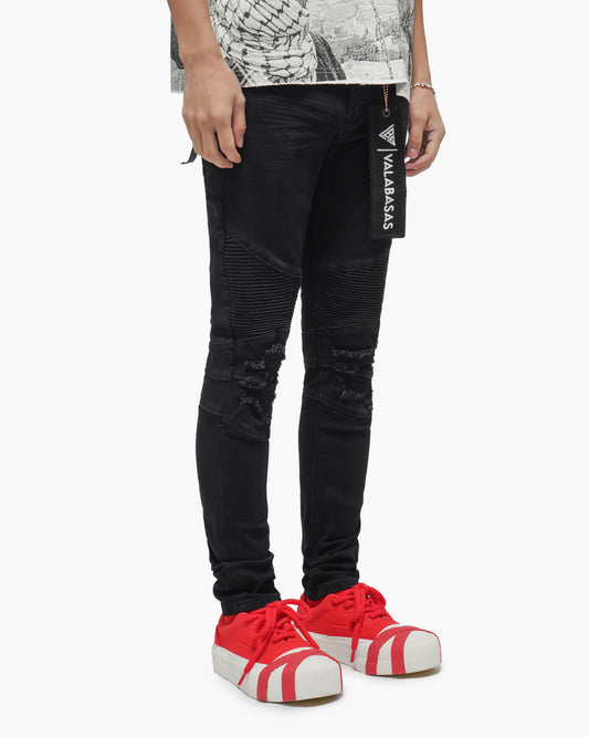 Mr.Biker Black Skinny Jeans
