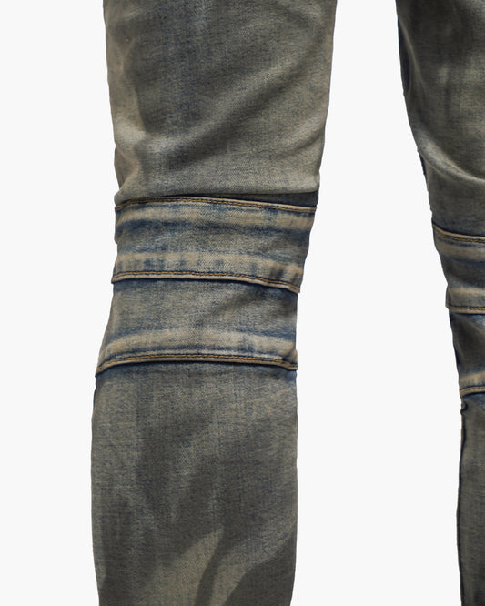 Mr.Biker Dirty Wash Skinny Jeans