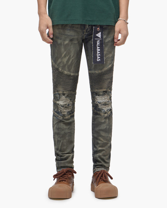 Mr.Biker Dirty Wash Skinny Jeans