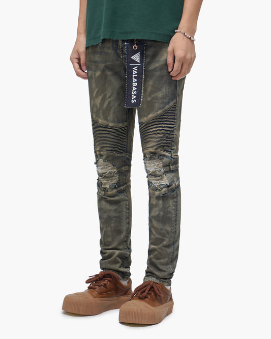 Mr.Biker Dirty Wash Skinny Jeans