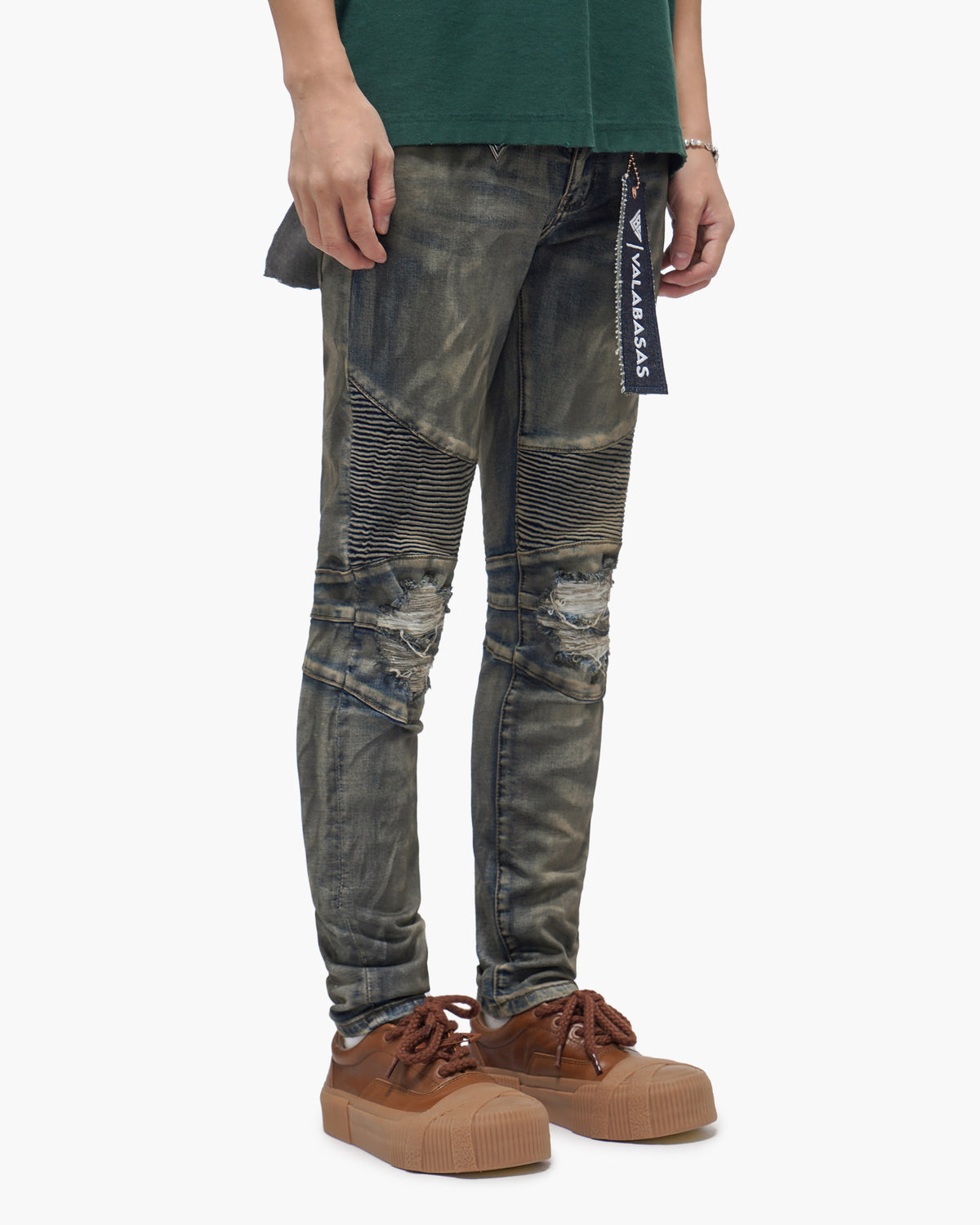 Mr.Biker Dirty Wash Skinny Jeans