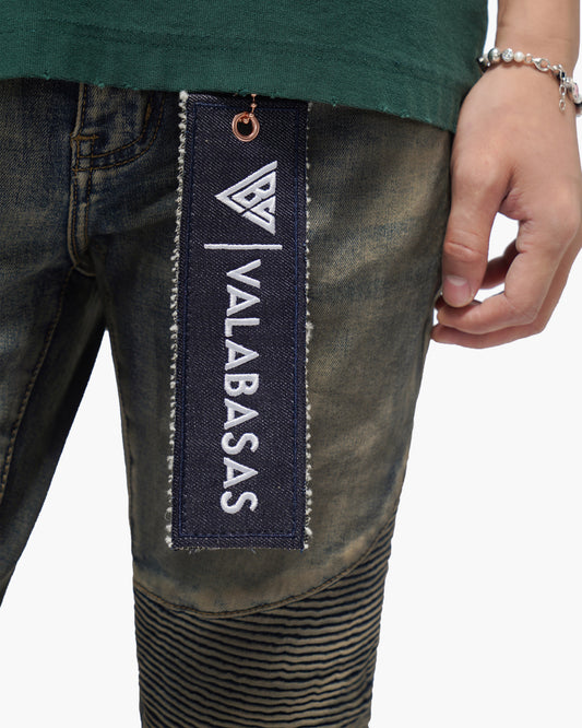 Mr.Biker Dirty Wash Skinny Jeans