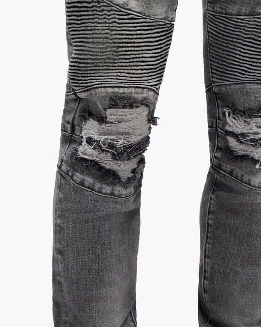 Mr.Biker Grey Skinny Jeans