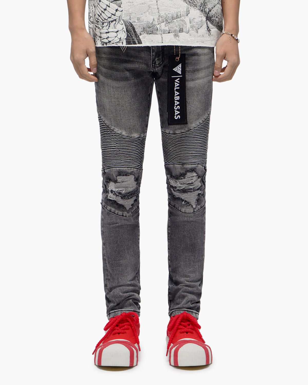 Mr.Biker Grey Skinny Jeans