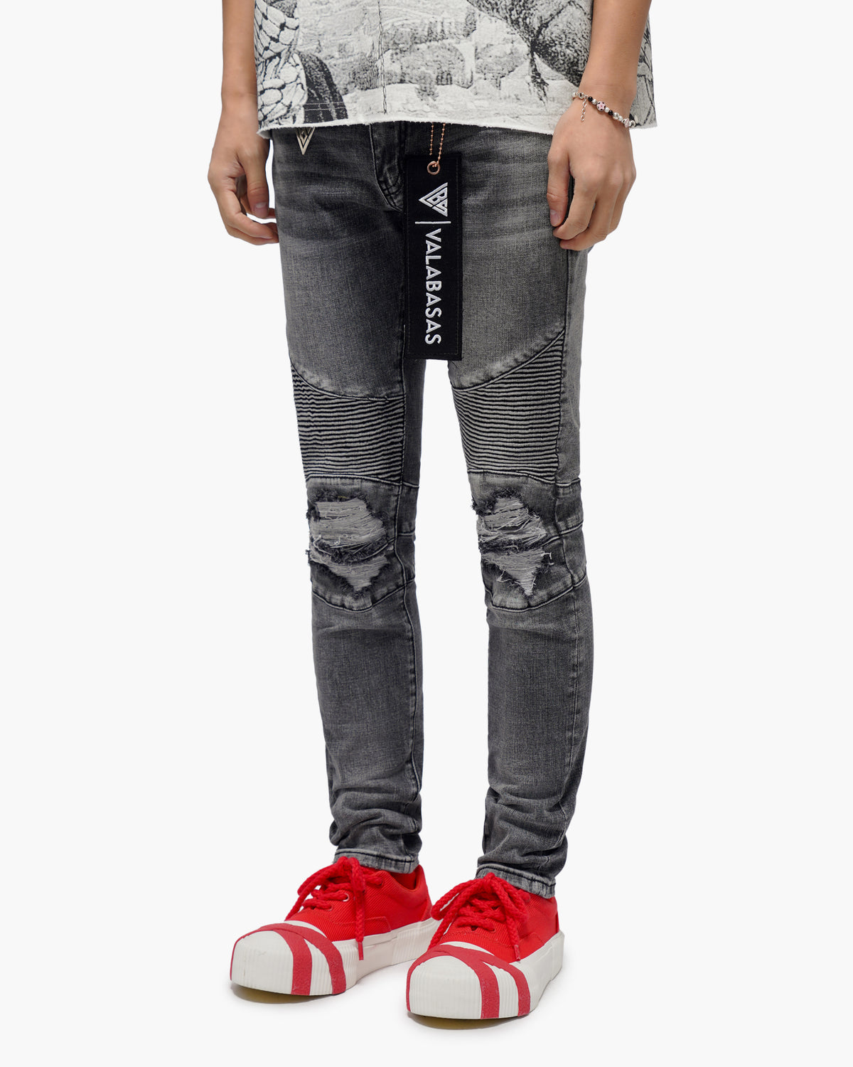 Mr.Biker Grey Skinny Jeans