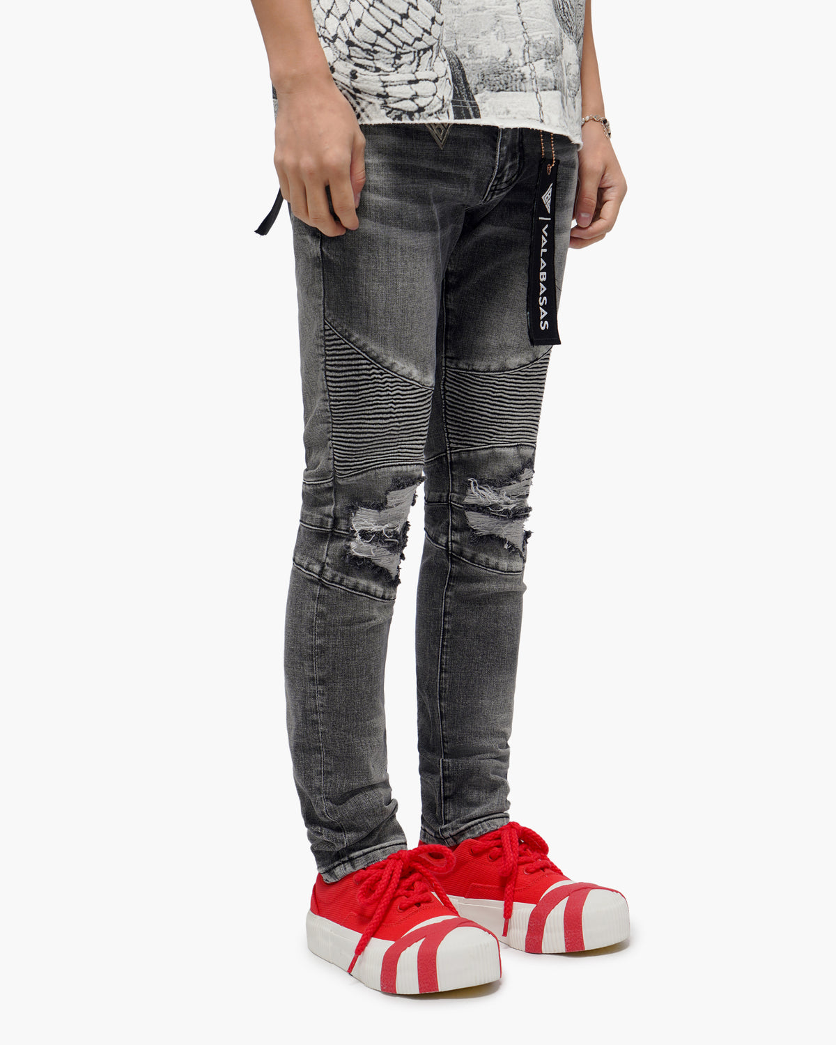 Mr.Biker Grey Skinny Jeans