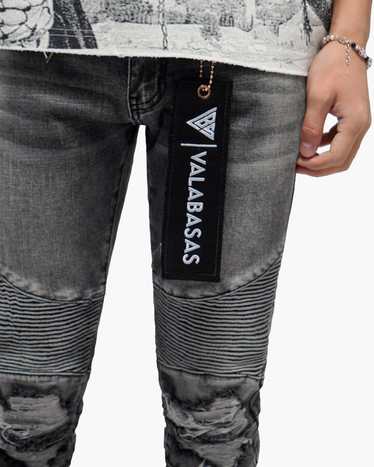 Mr.Biker Grey Skinny Jeans