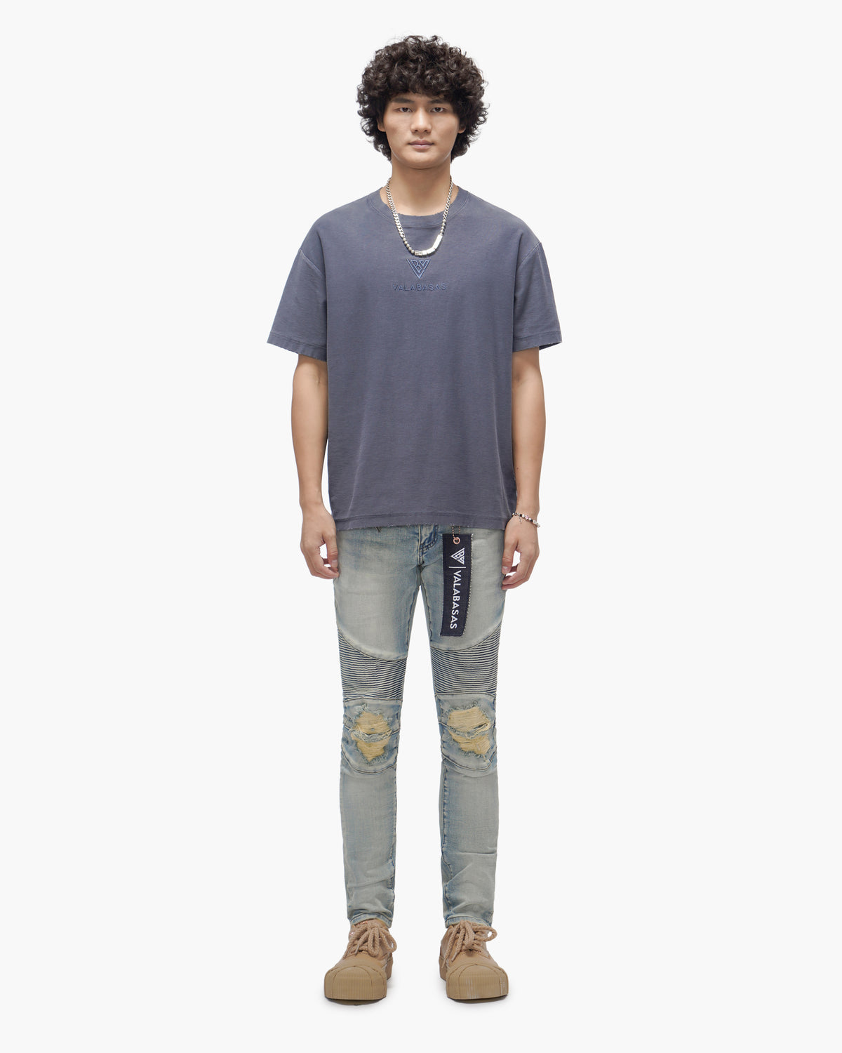 Mr.Biker Light Wash Skinny Jeans