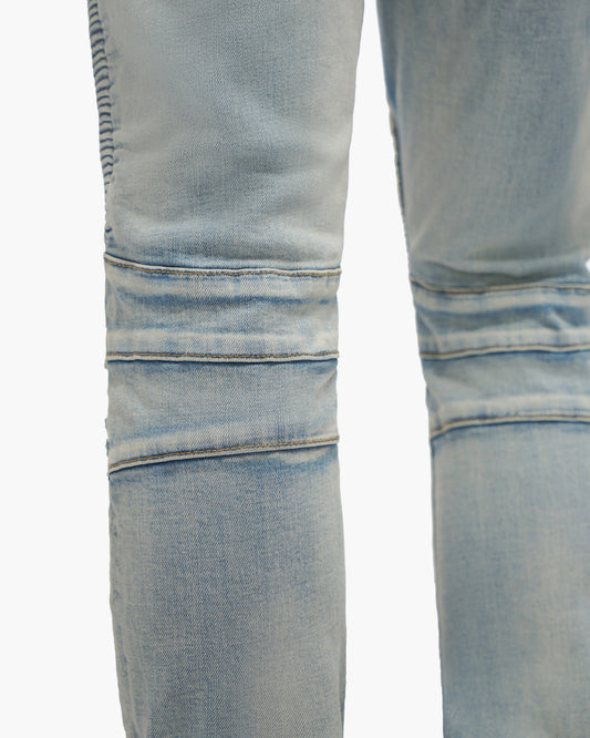 Mr.Biker Light Wash Skinny Jeans