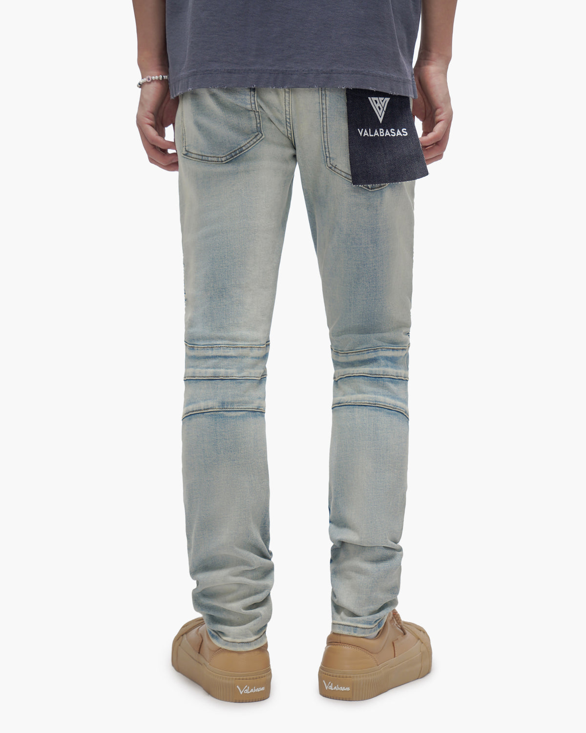 Mr.Biker Light Wash Skinny Jeans