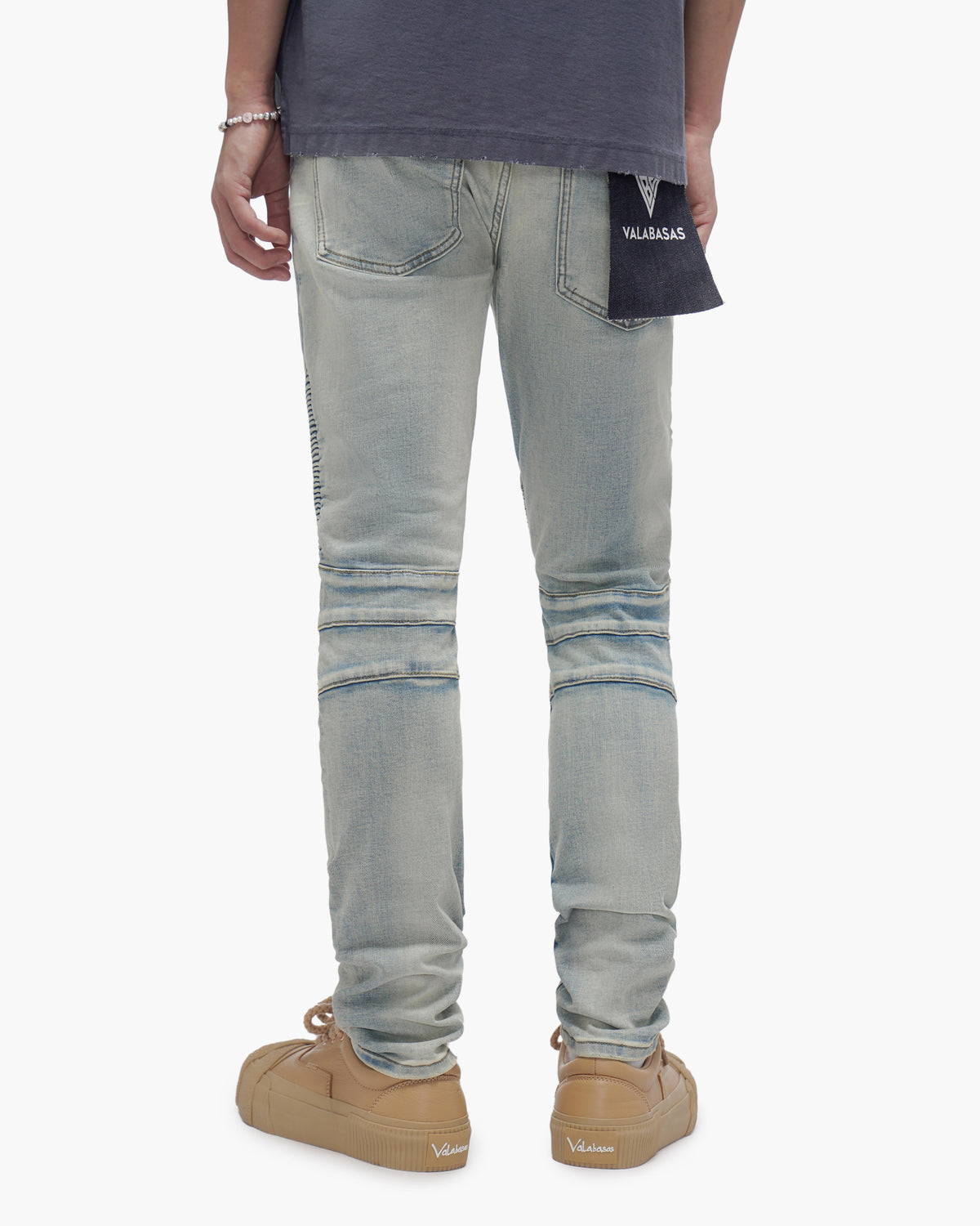 Mr.Biker Light Wash Skinny Jeans