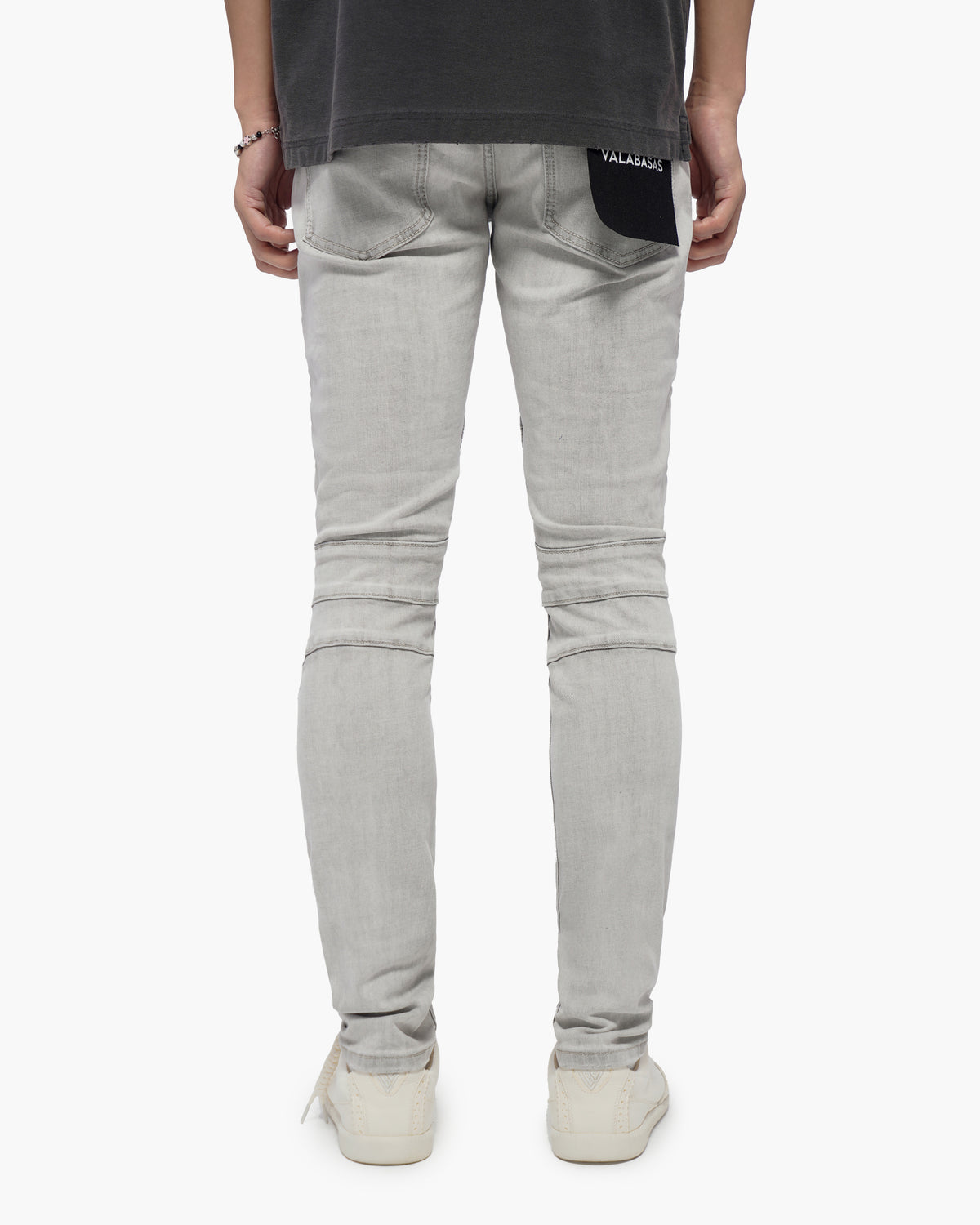 Mr.Biker Snow Grey Skinny Jeans