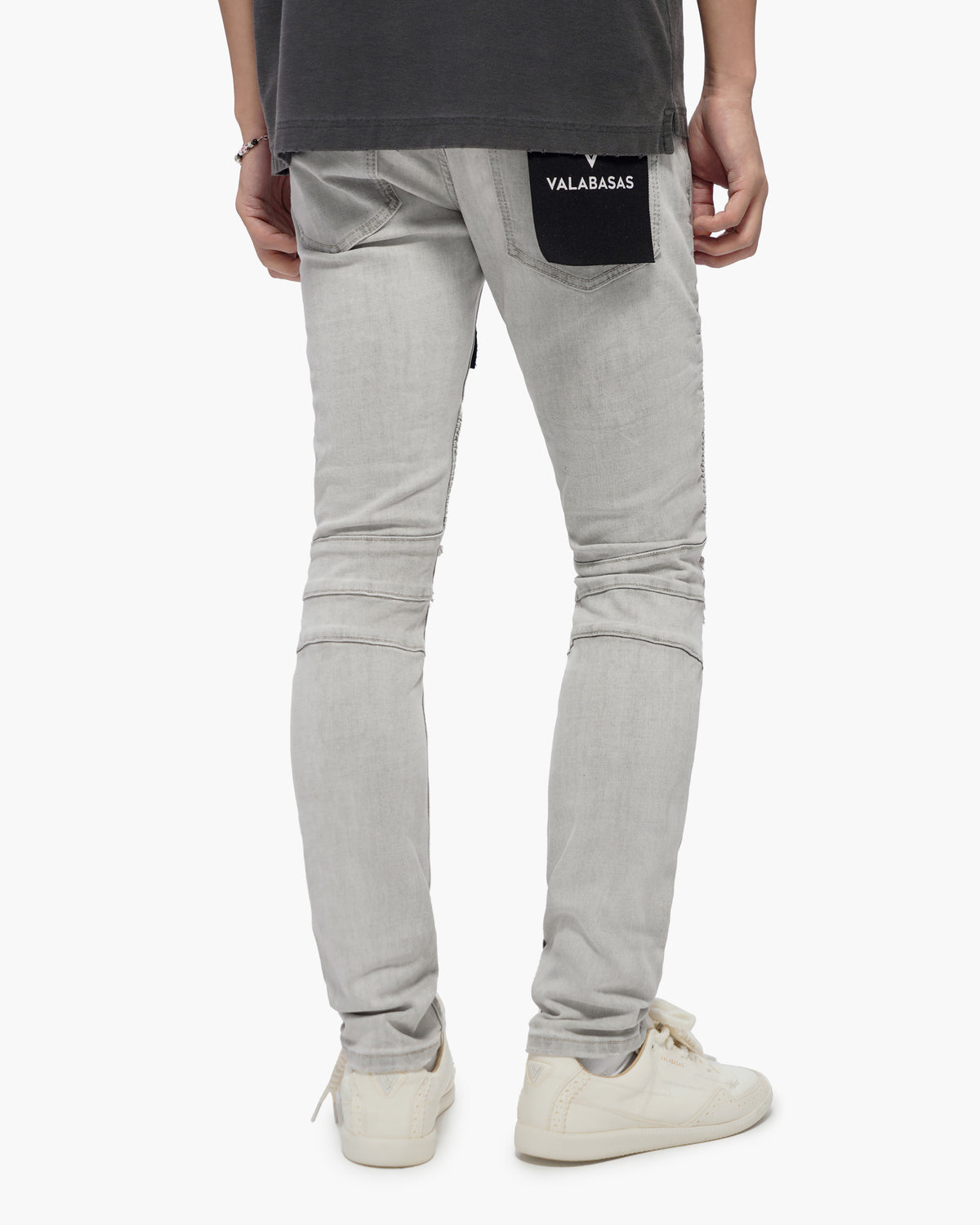 Mr.Biker Snow Grey Skinny Jeans